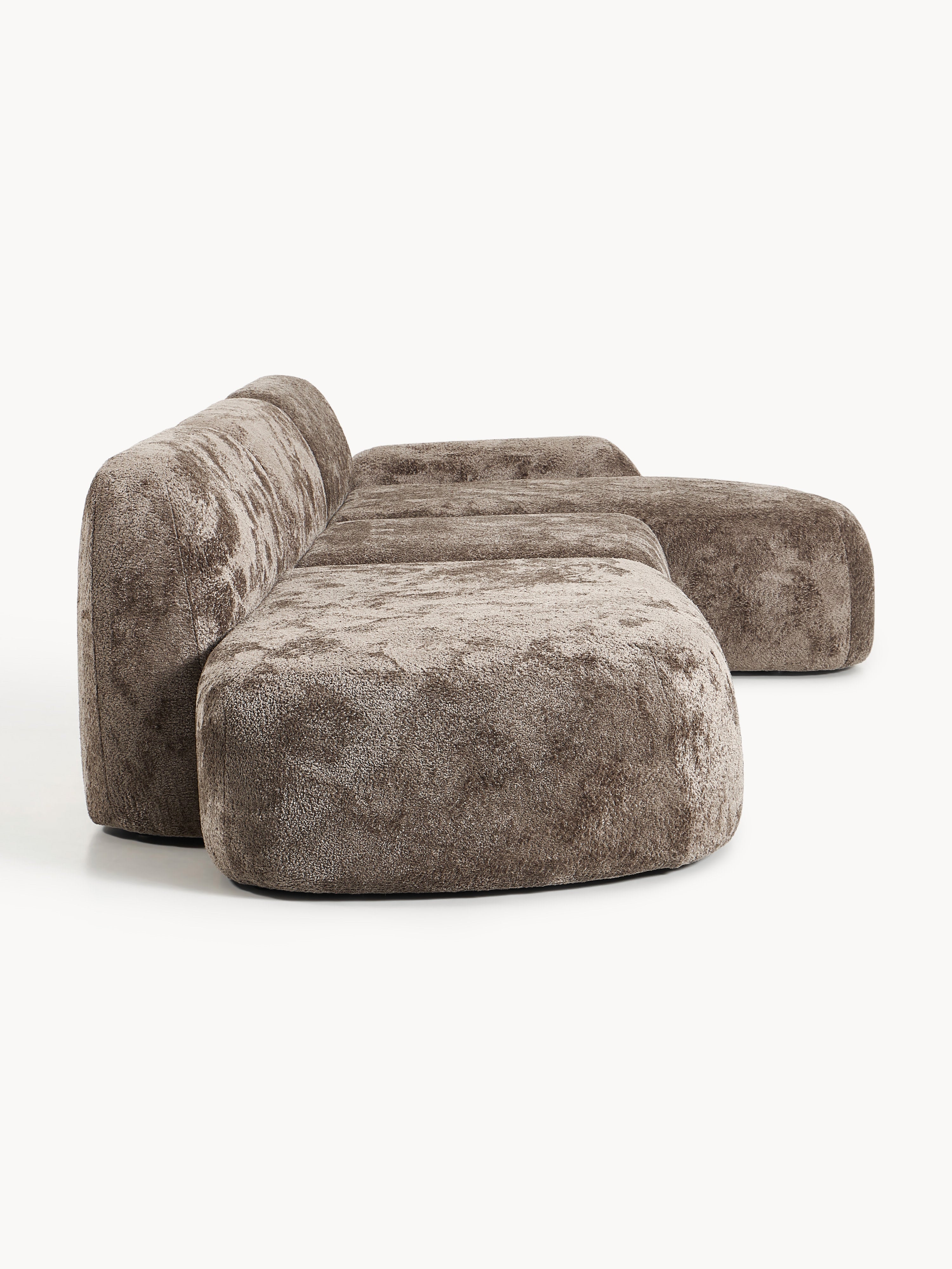 Modulares Teddy-Bouclé-Ecksofa Wolke (4-Sitzer) mit Chaiselongue