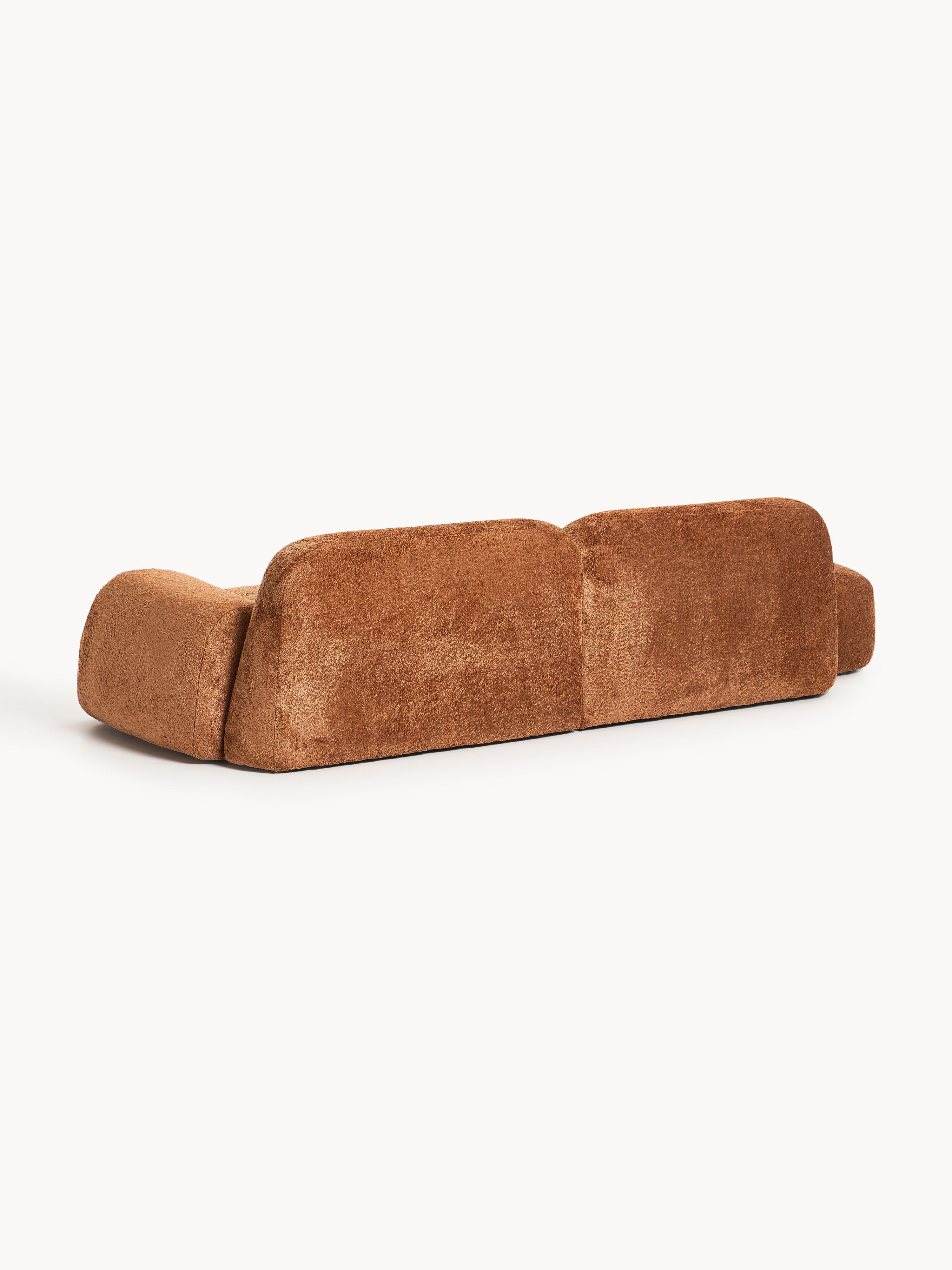 Modulare Teddy-Bouclé-Chaise Wolke (3-Sitzer)