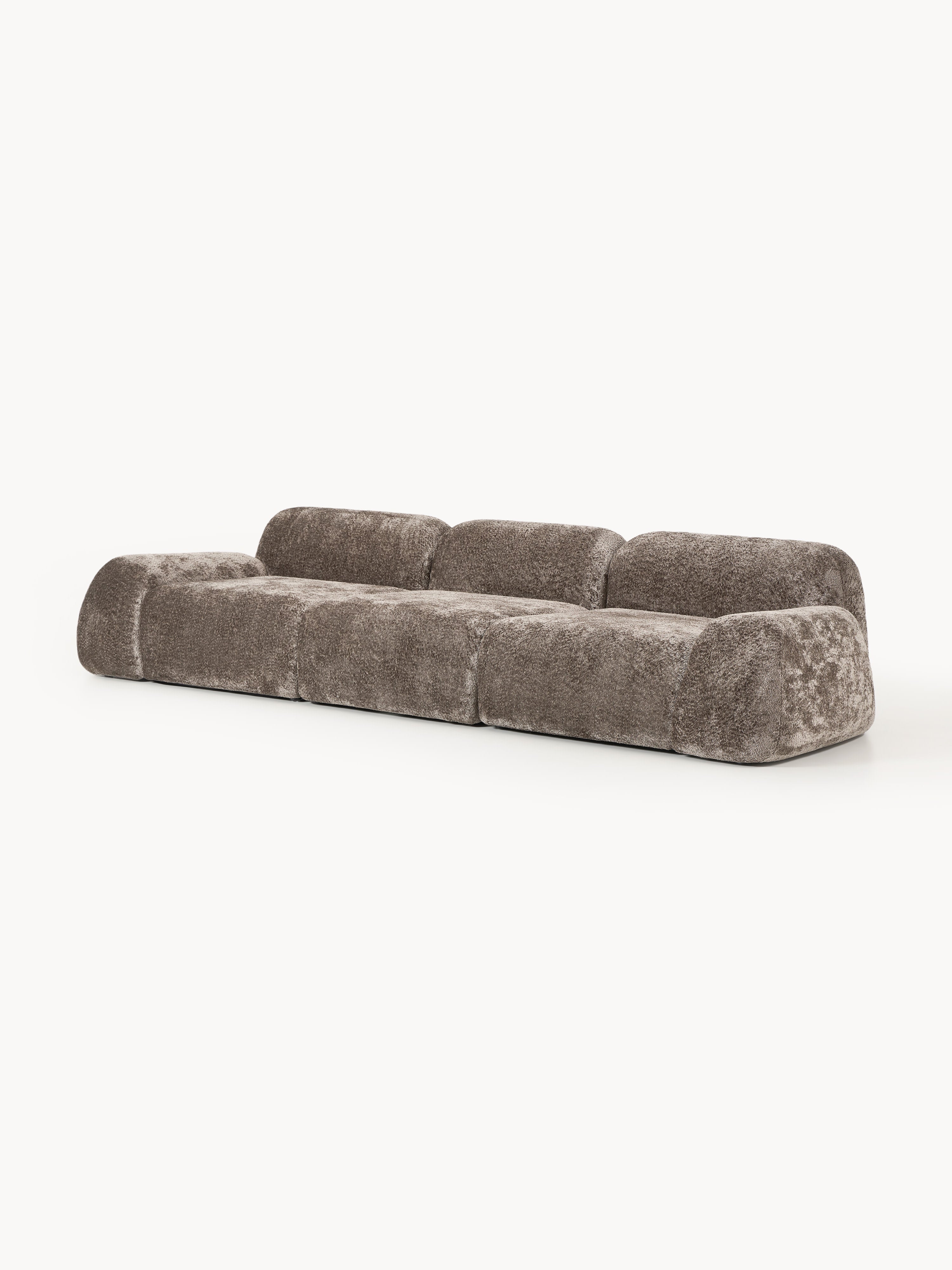 Modulares Teddy-Bouclé-Sofa Wolke (4-Sitzer)