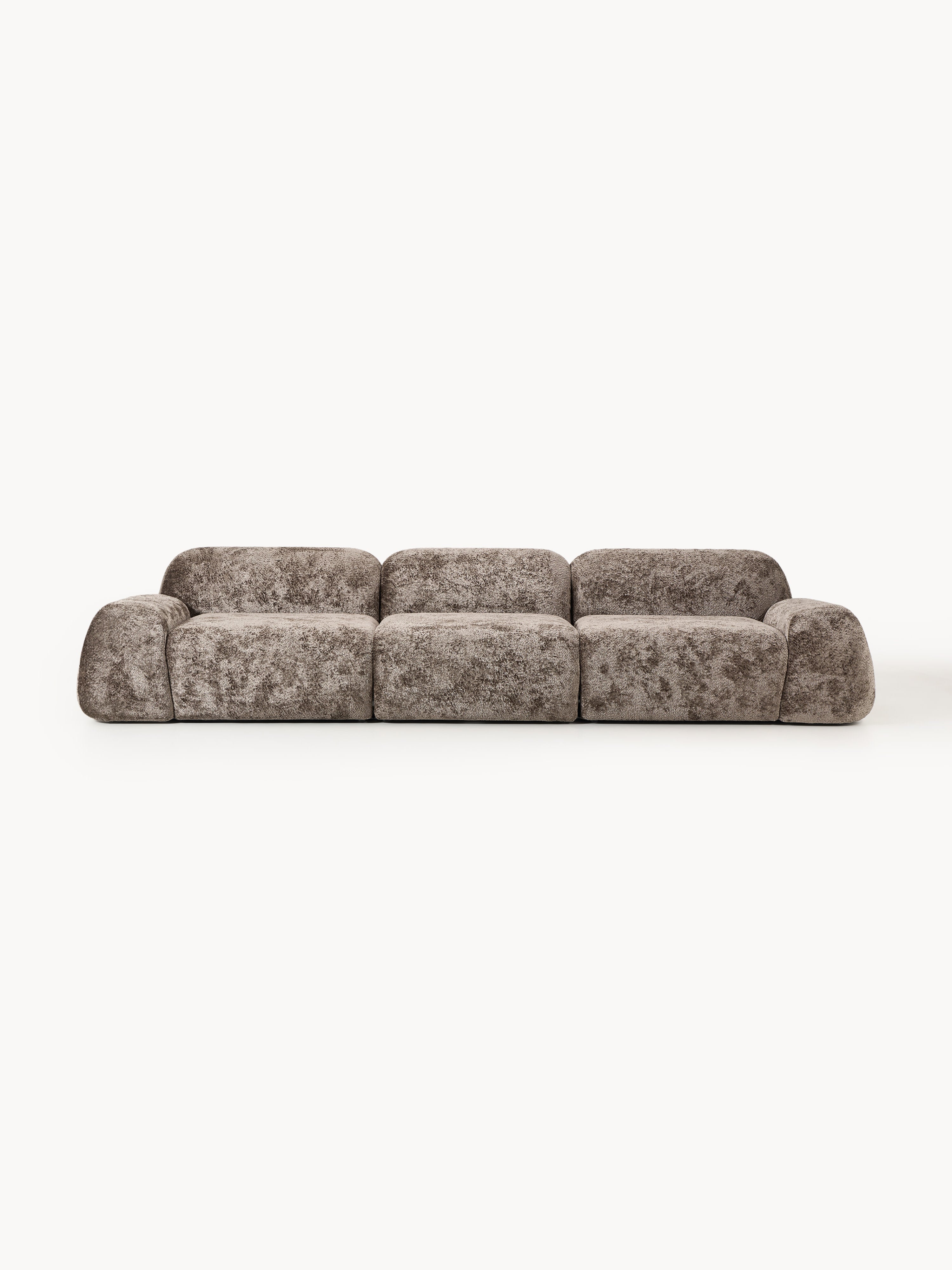 Galeriebild 1 - Modulares Teddy-Bouclé-Sofa Wolke (4-Sitzer)
