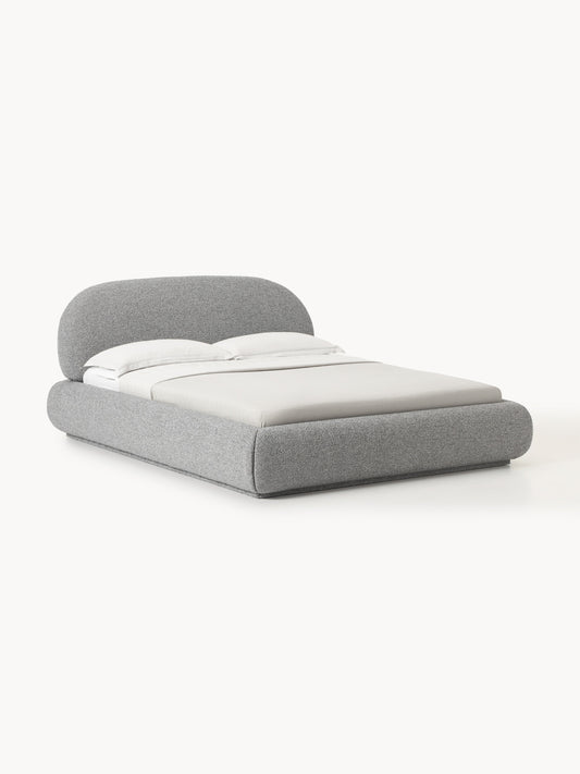 Galeriebild 1 - Bouclé-Polsterbett Alba mit Stauraum