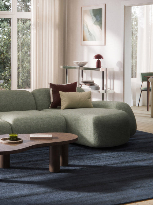 Bouclé-Chaise-Eckmodul Wolke