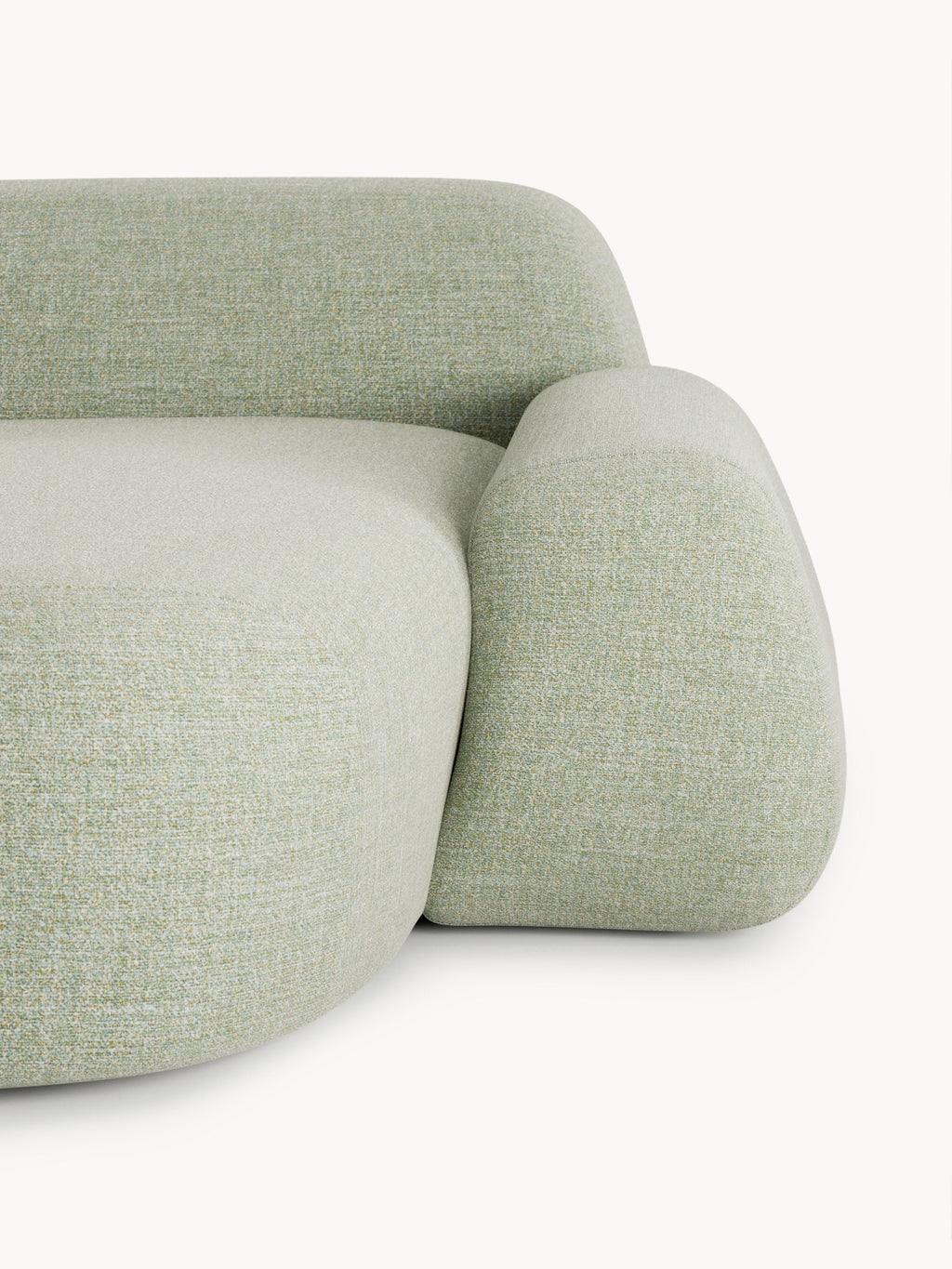 Bouclé-Chaise-Eckmodul Wolke