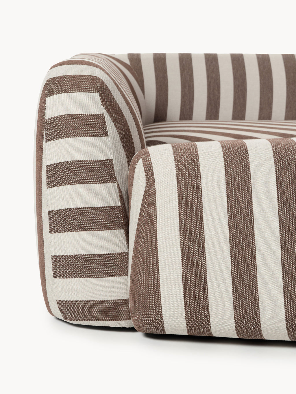Modulares Gestreiftes Ecksofa Wolke (4-Sitzer)