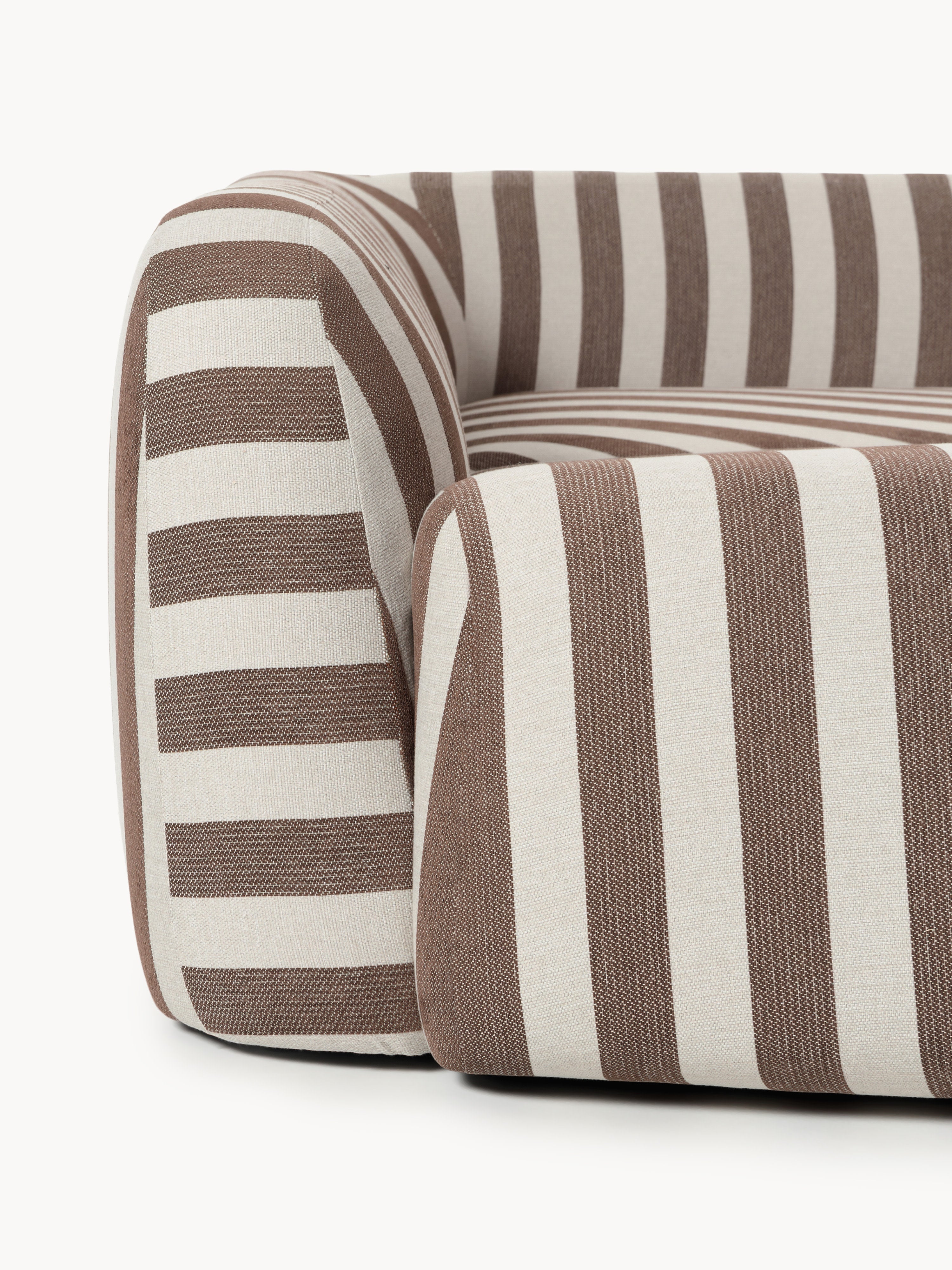 Modulares Gestreiftes Ecksofa Wolke (4-Sitzer)