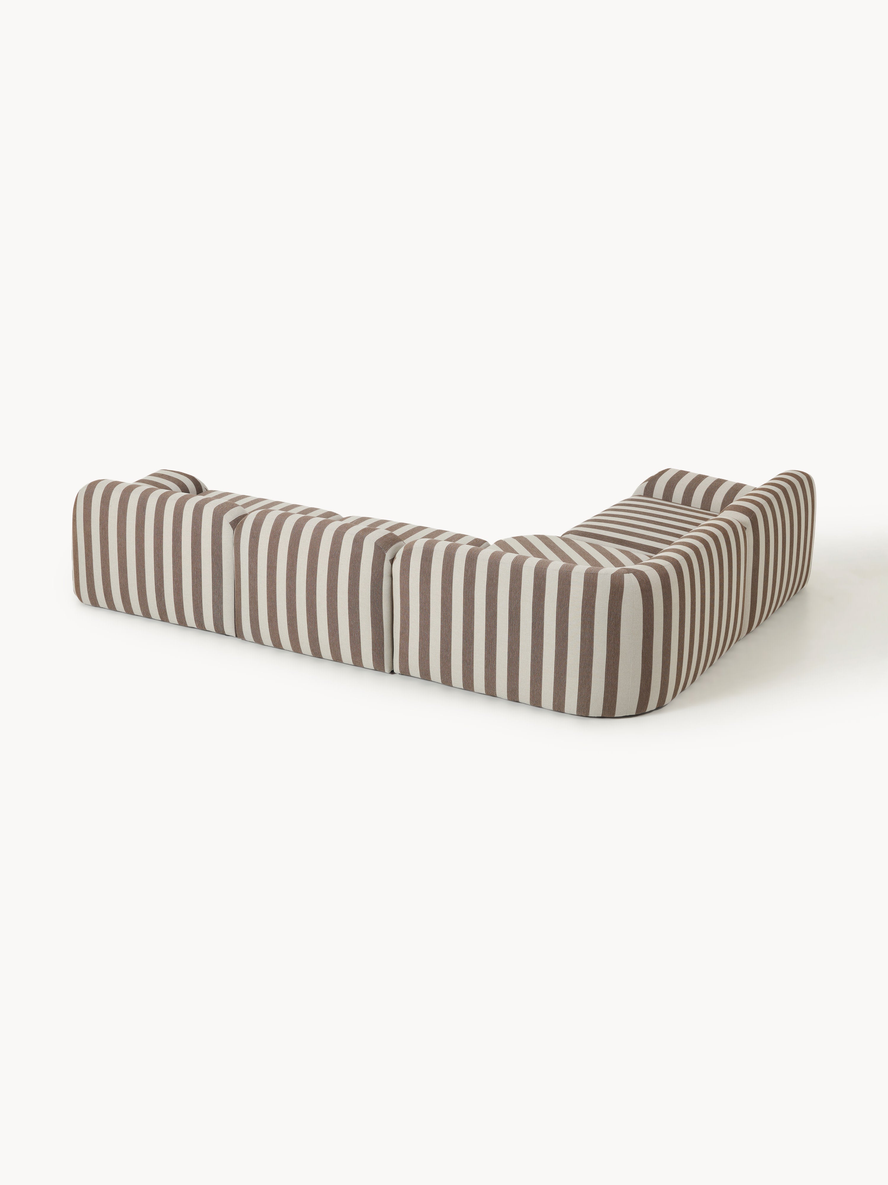 Modulares Gestreiftes Ecksofa Wolke (4-Sitzer)