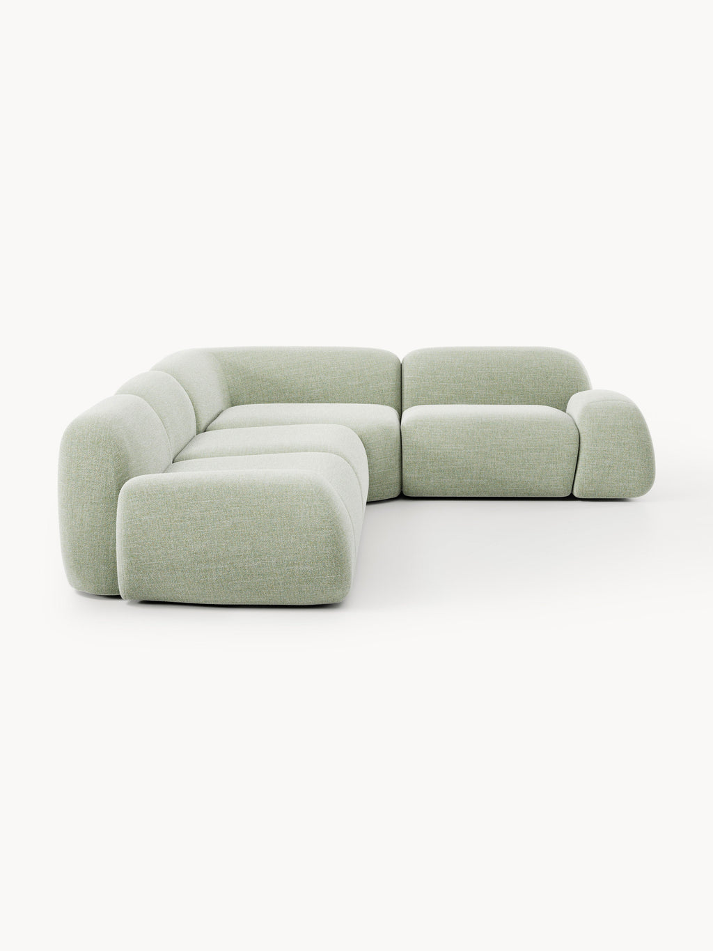 Modulares Bouclé-Ecksofa Wolke (4-Sitzer)