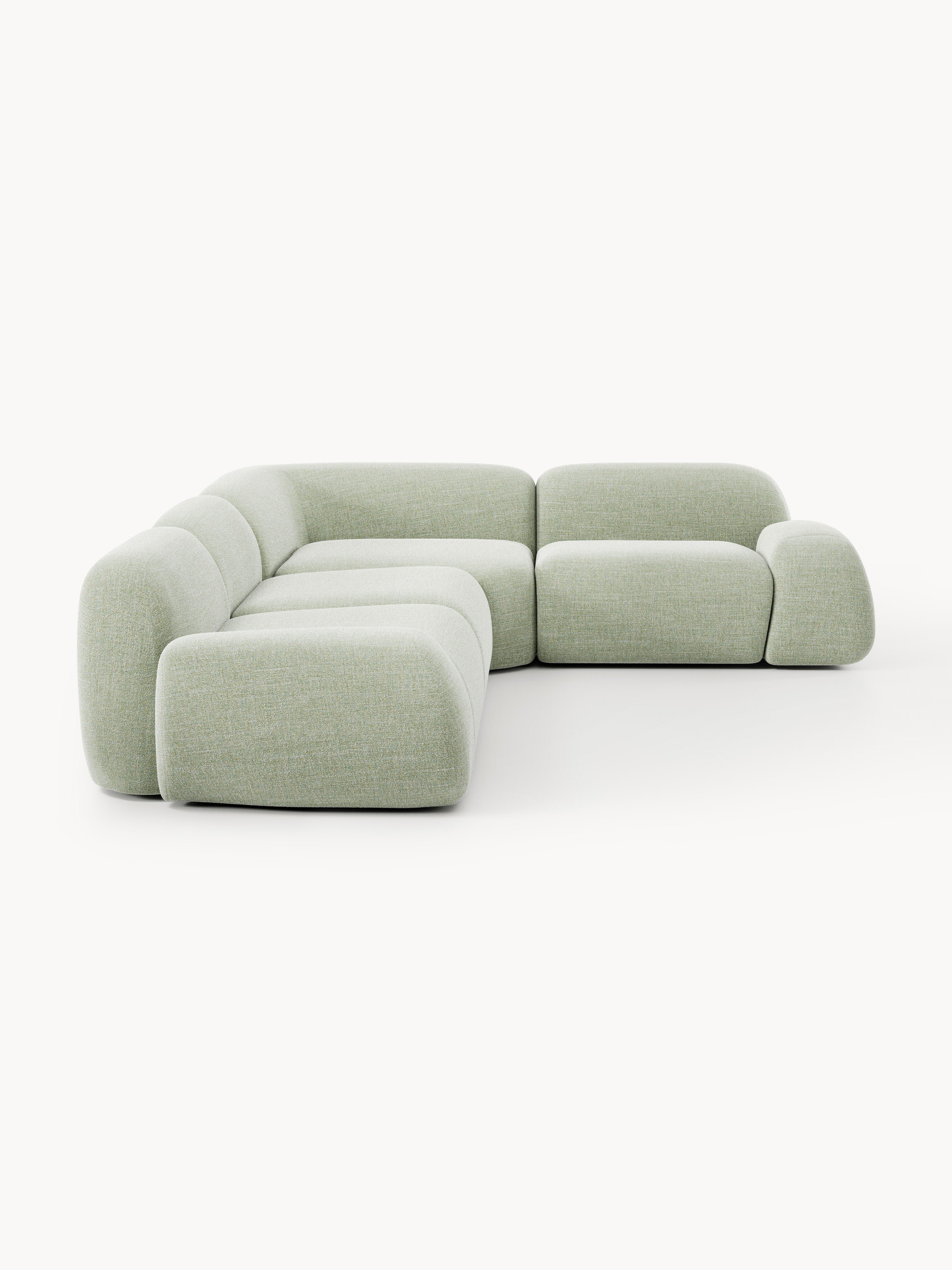 Modulares Bouclé-Ecksofa Wolke (4-Sitzer)