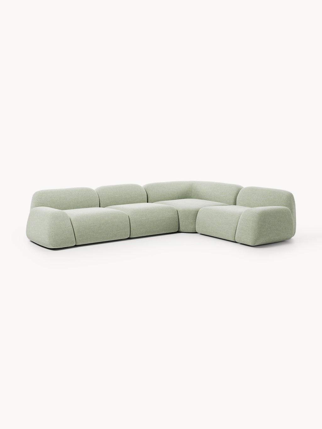 Modulares Bouclé-Ecksofa Wolke (4-Sitzer)