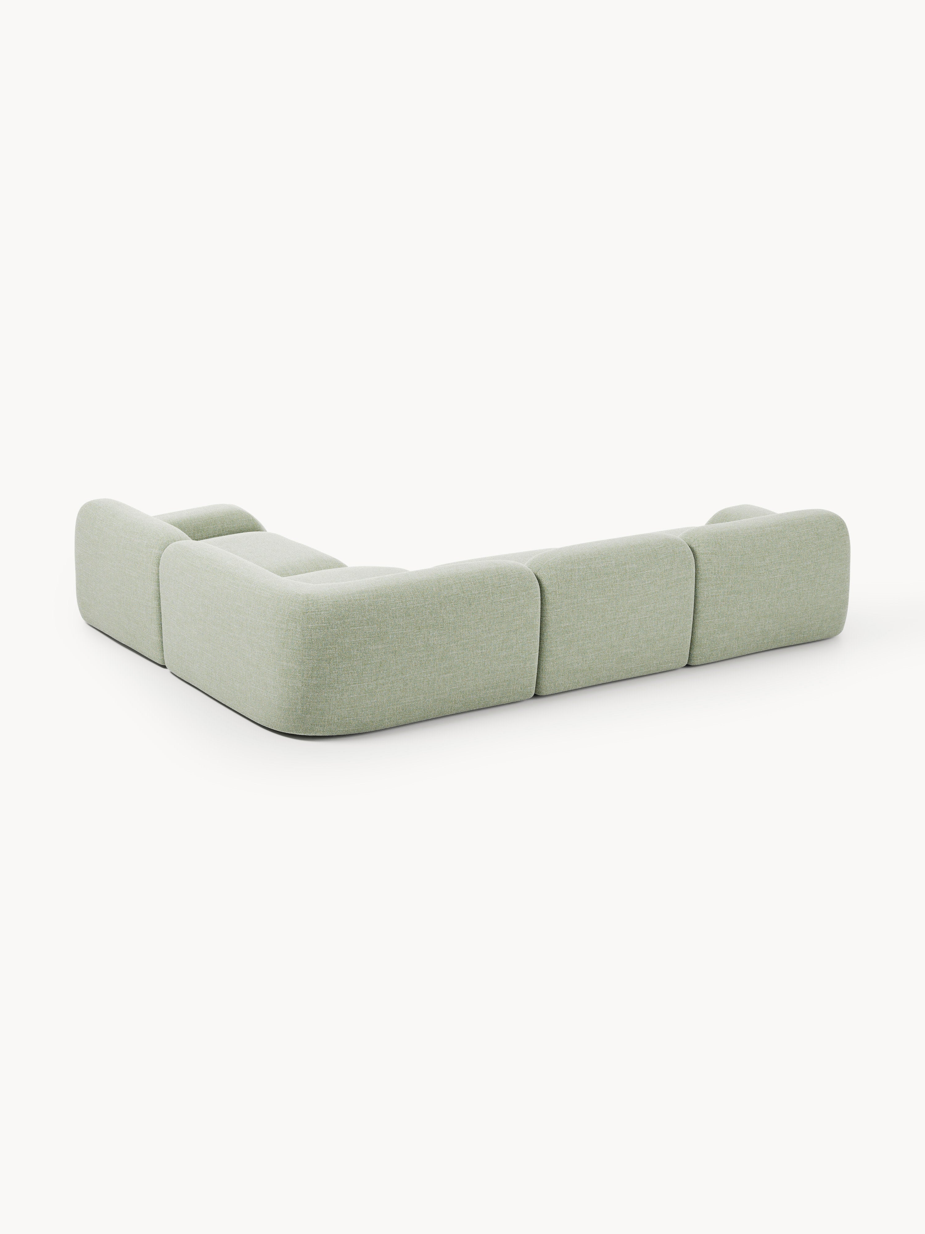 Modulares Bouclé-Ecksofa Wolke (4-Sitzer)