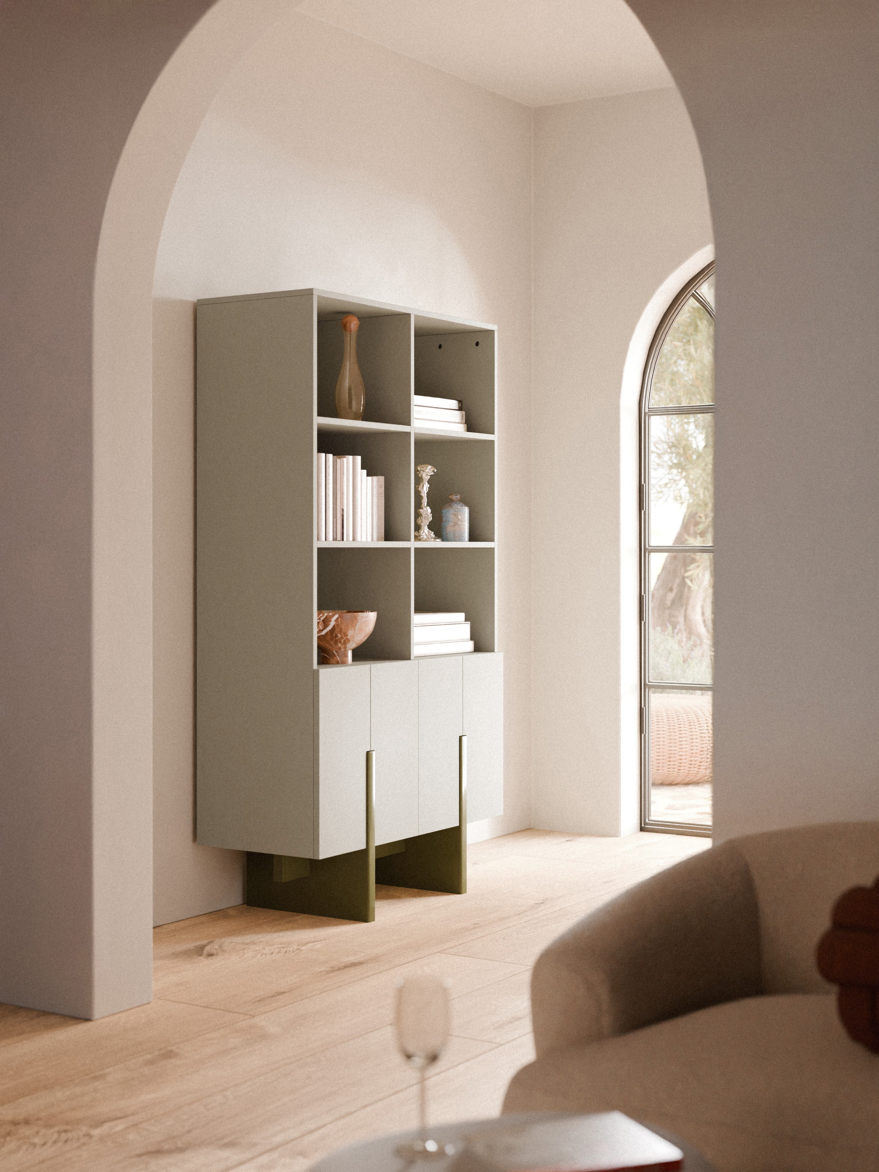 Großes Holz-Highboard Dado