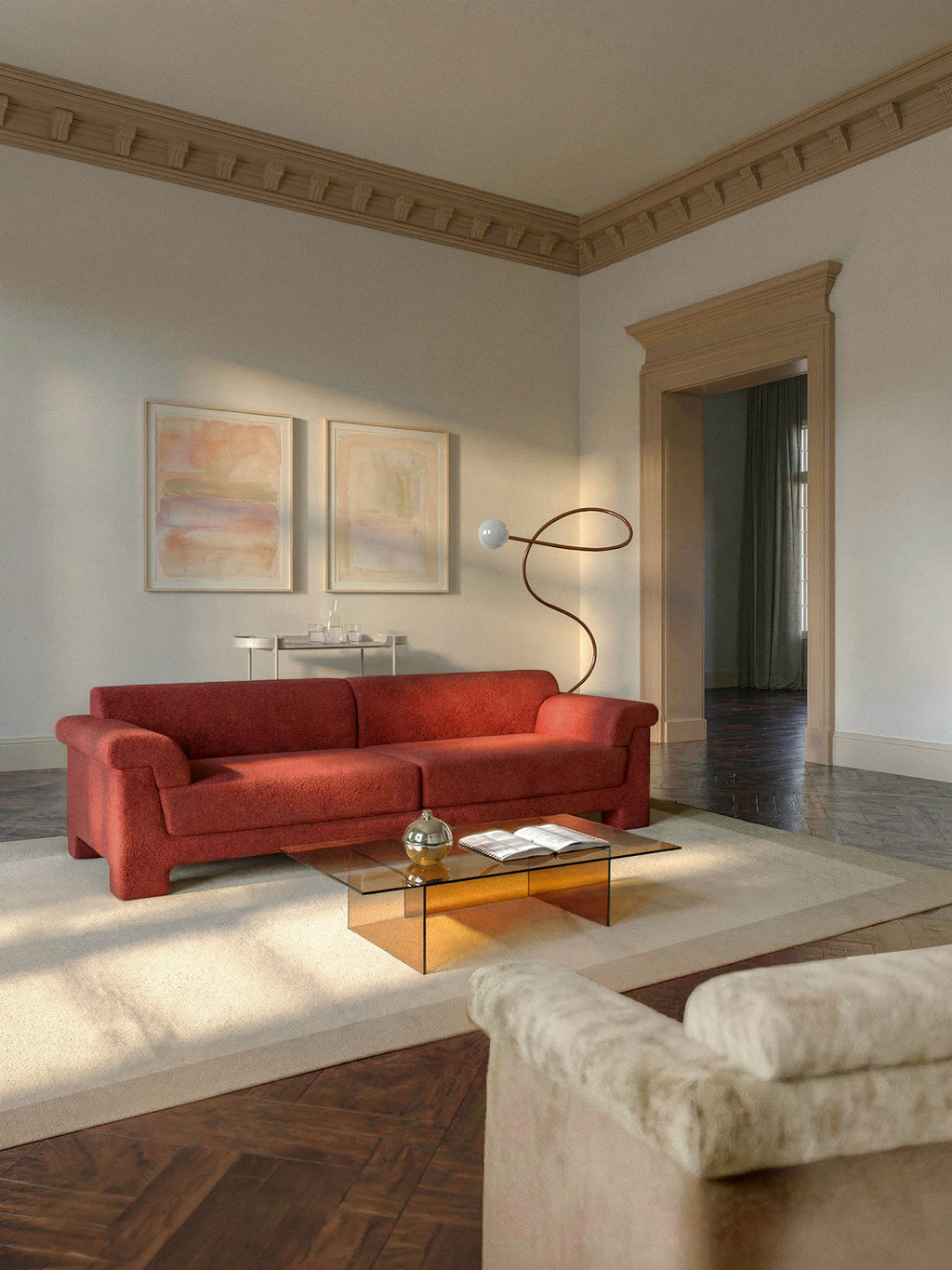 Bouclé-Sofa Atlas (3-Sitzer)