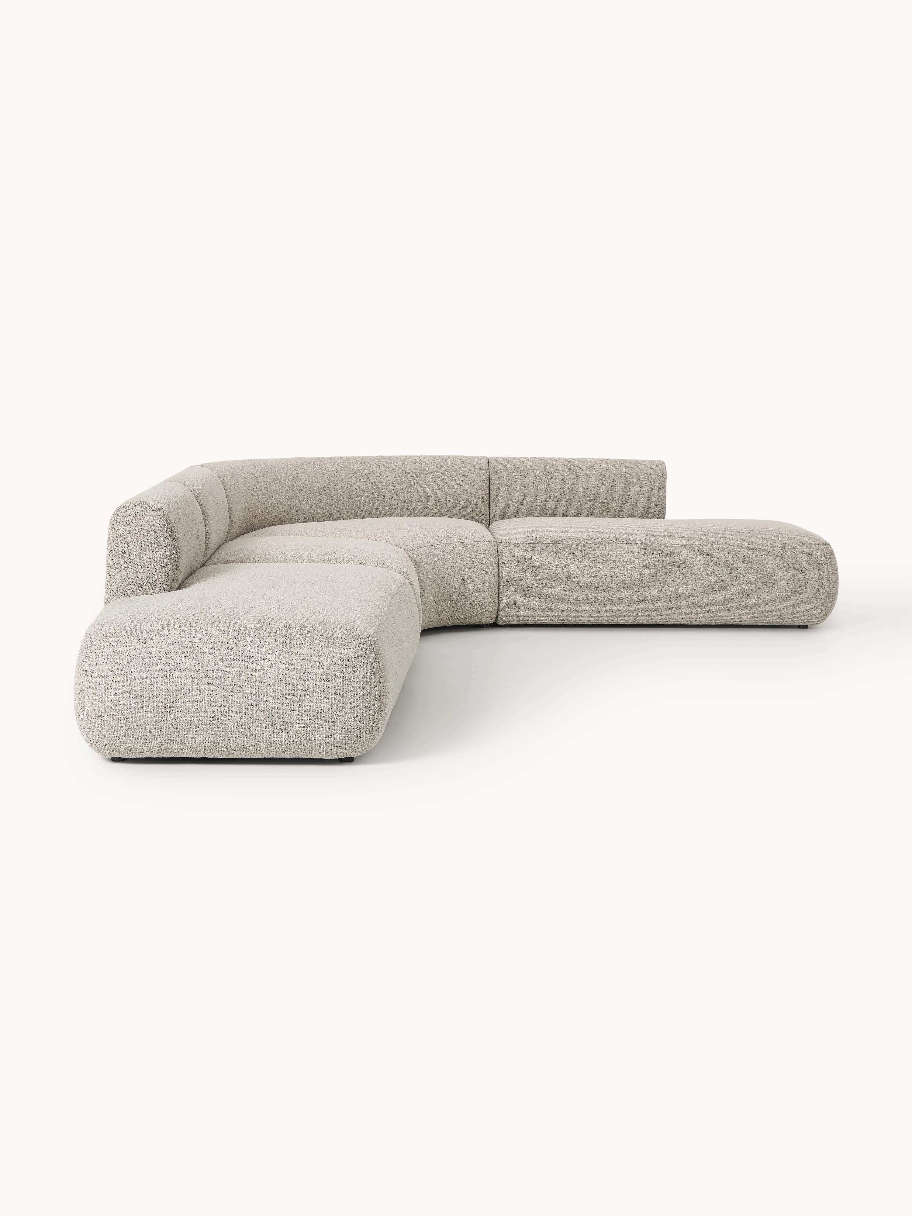 Modulares Bouclé-Ecksofa Sofia (4-Sitzer)