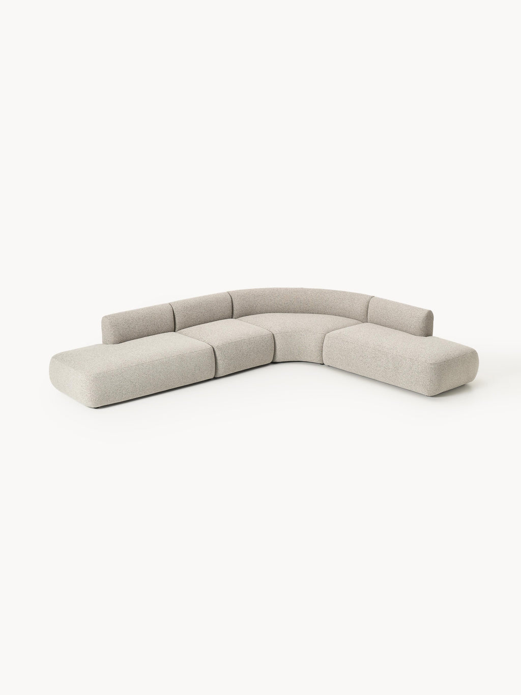 Modulares Bouclé-Ecksofa Sofia (4-Sitzer)