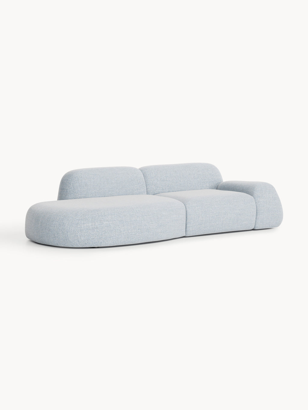 Modulare Bouclé-Chaise Wolke (3-Sitzer)