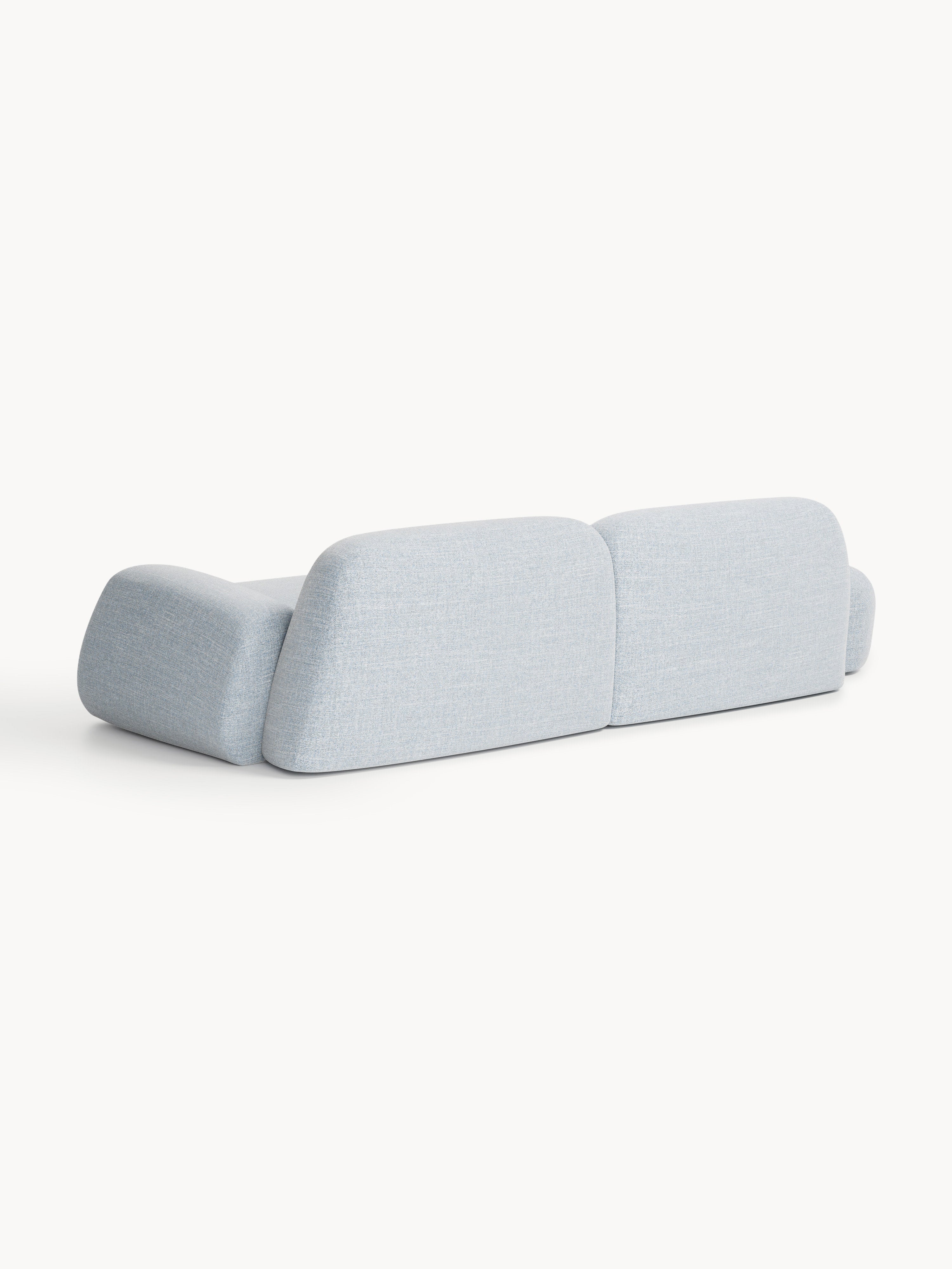 Modulare Bouclé-Chaise Wolke (3-Sitzer)
