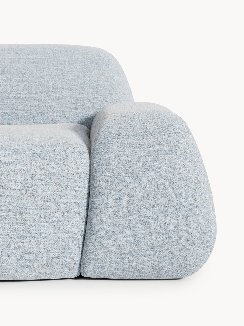 Modulare Bouclé-Chaise Wolke (3-Sitzer)