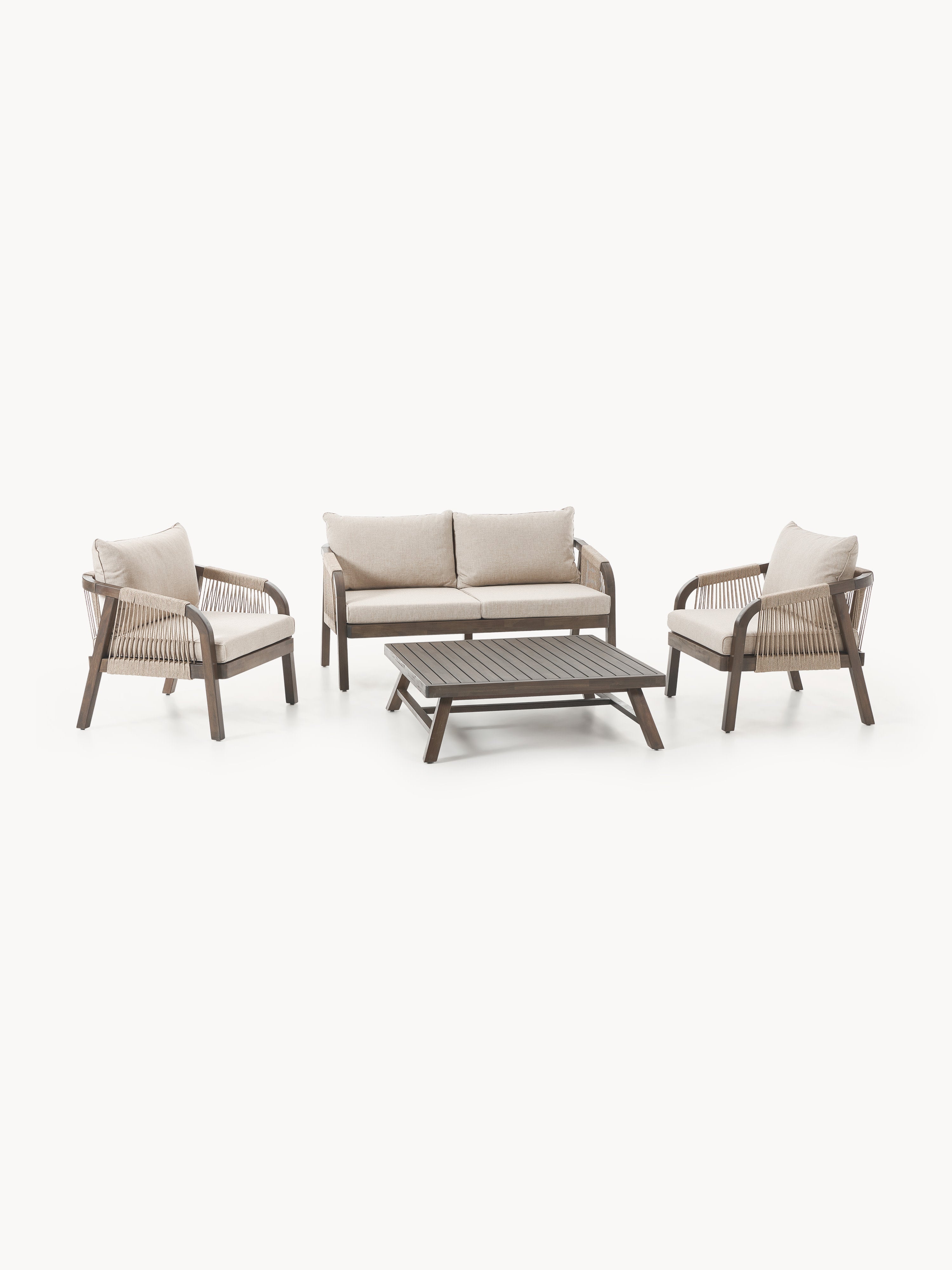 Galeriebild 1 - Garten-Lounge-Set Lu aus Akazienholz