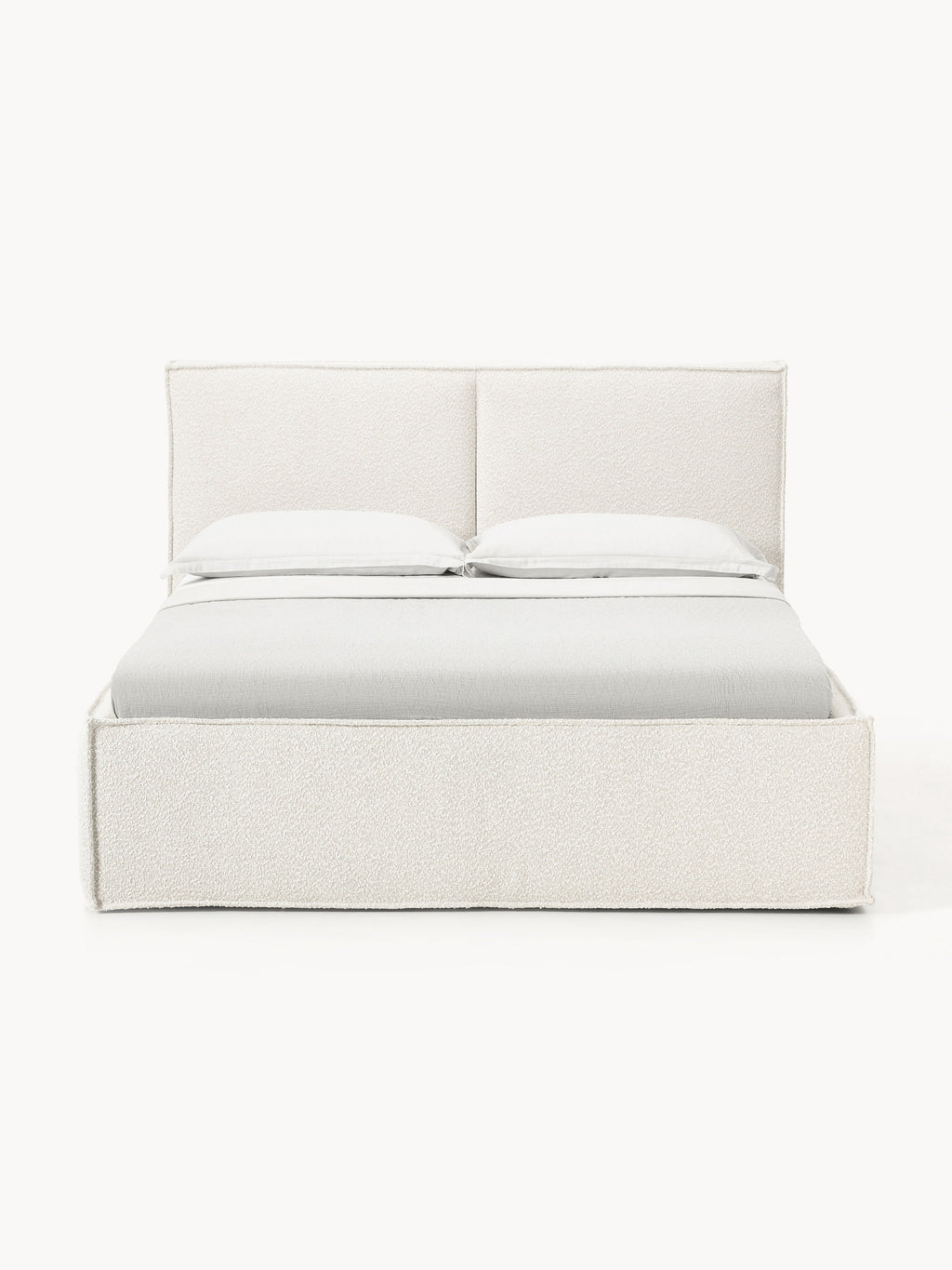 Bouclé-Polsterbett Dream mit Stauraum