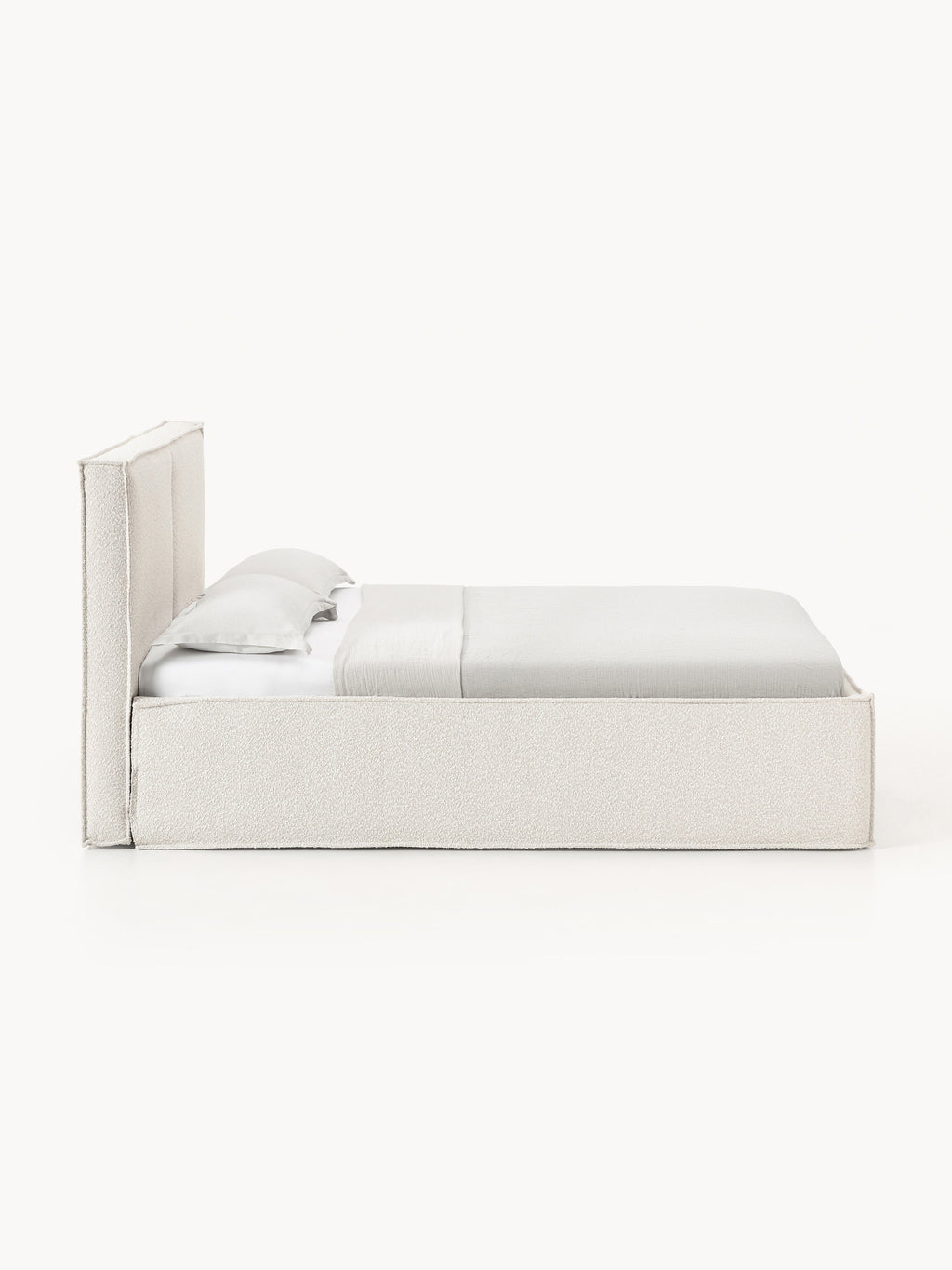Bouclé-Polsterbett Dream mit Stauraum