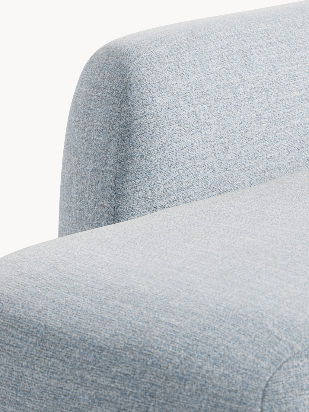 Modulares Bouclé-Ecksofa Wolke (4-Sitzer) mit Chaiselongue
