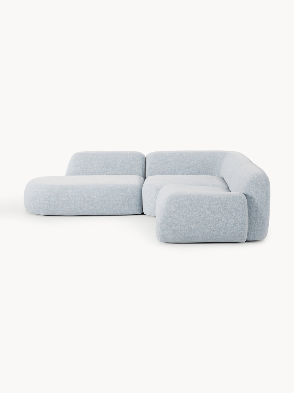Galeriebild 1 - Modulares Bouclé-Ecksofa Wolke (4-Sitzer) mit Chaiselongue