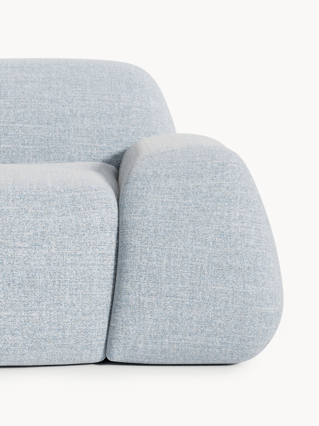 Modulares Bouclé-Ecksofa Wolke (4-Sitzer) mit Chaiselongue