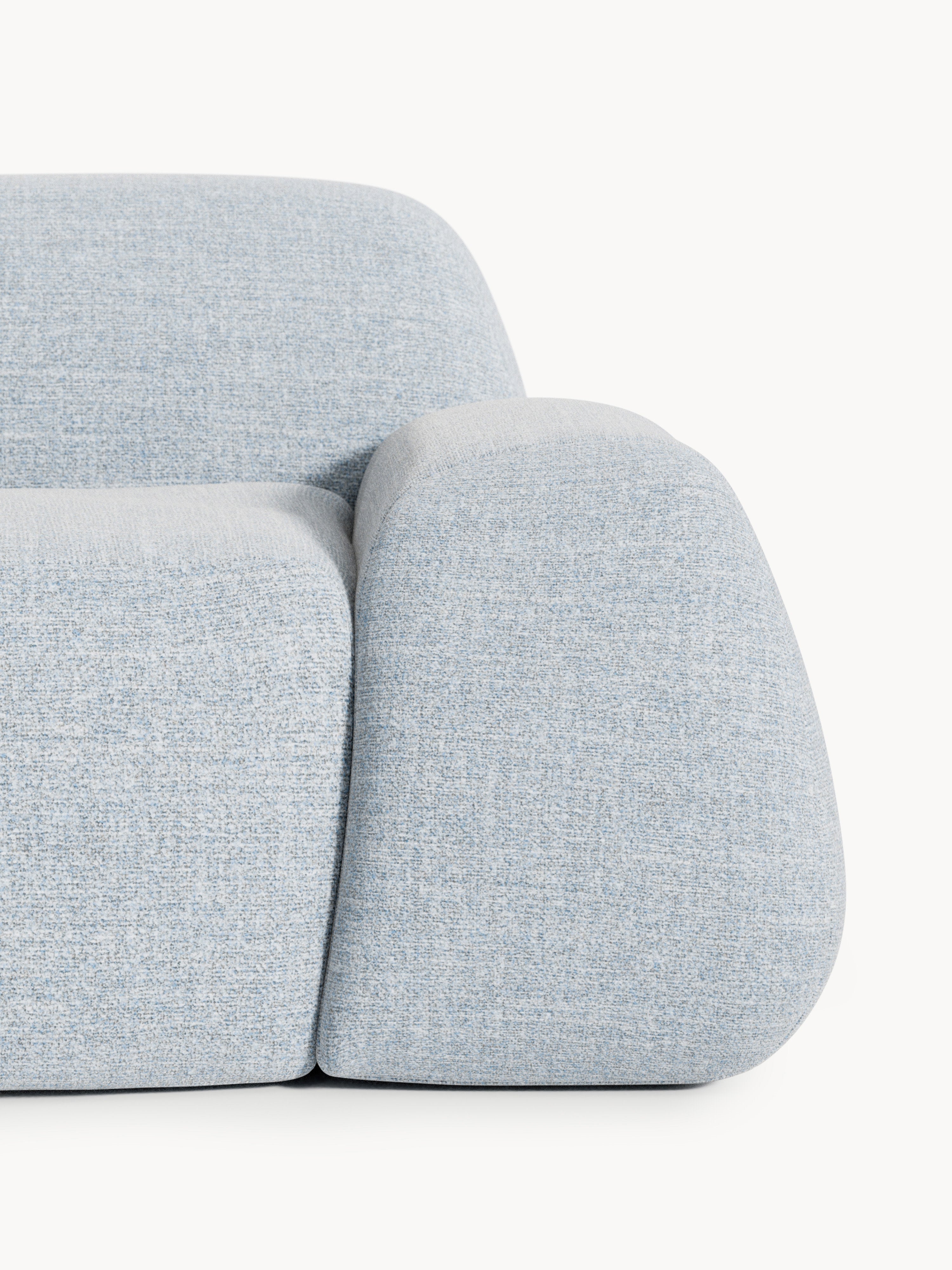 Modulares Bouclé-Ecksofa Wolke (4-Sitzer) mit Chaiselongue