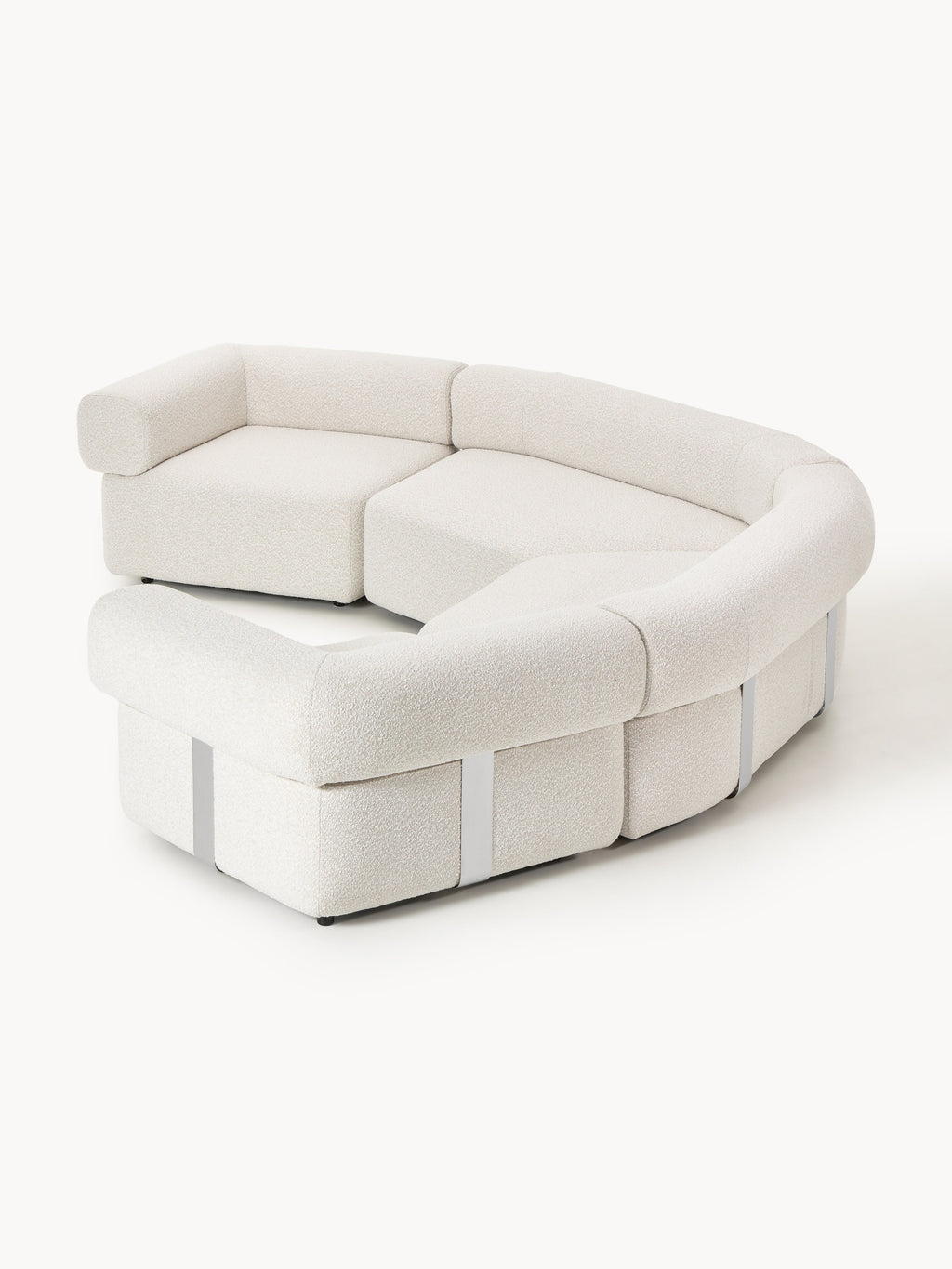 Großes modulares Bouclé-Sofa Anton