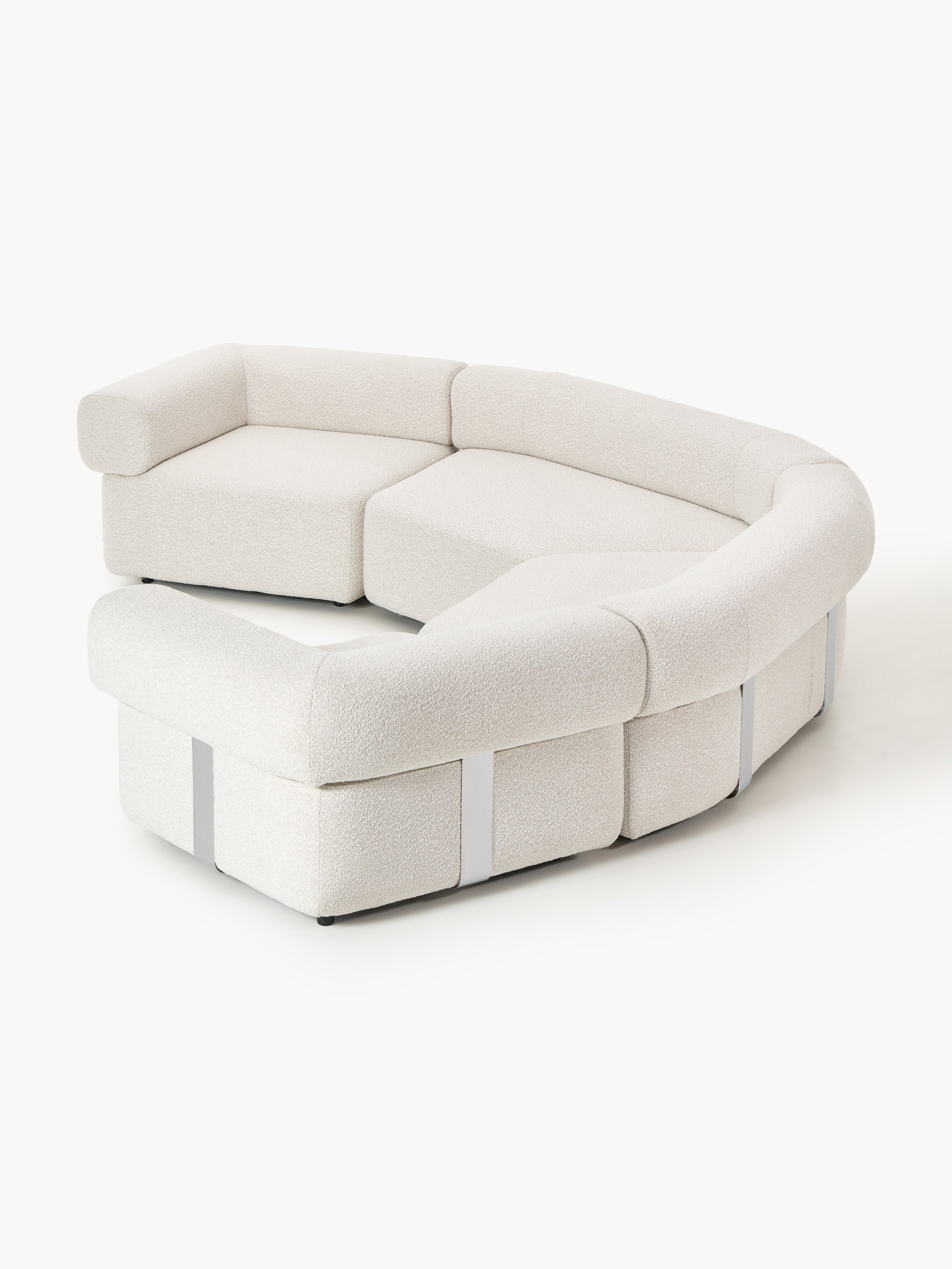 Großes modulares Bouclé-Sofa Anton