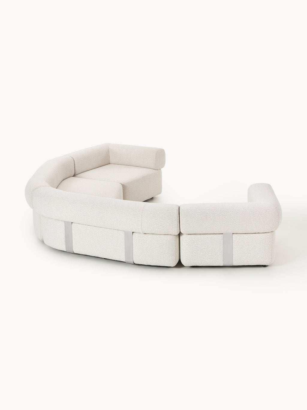 Großes modulares Bouclé-Sofa Anton