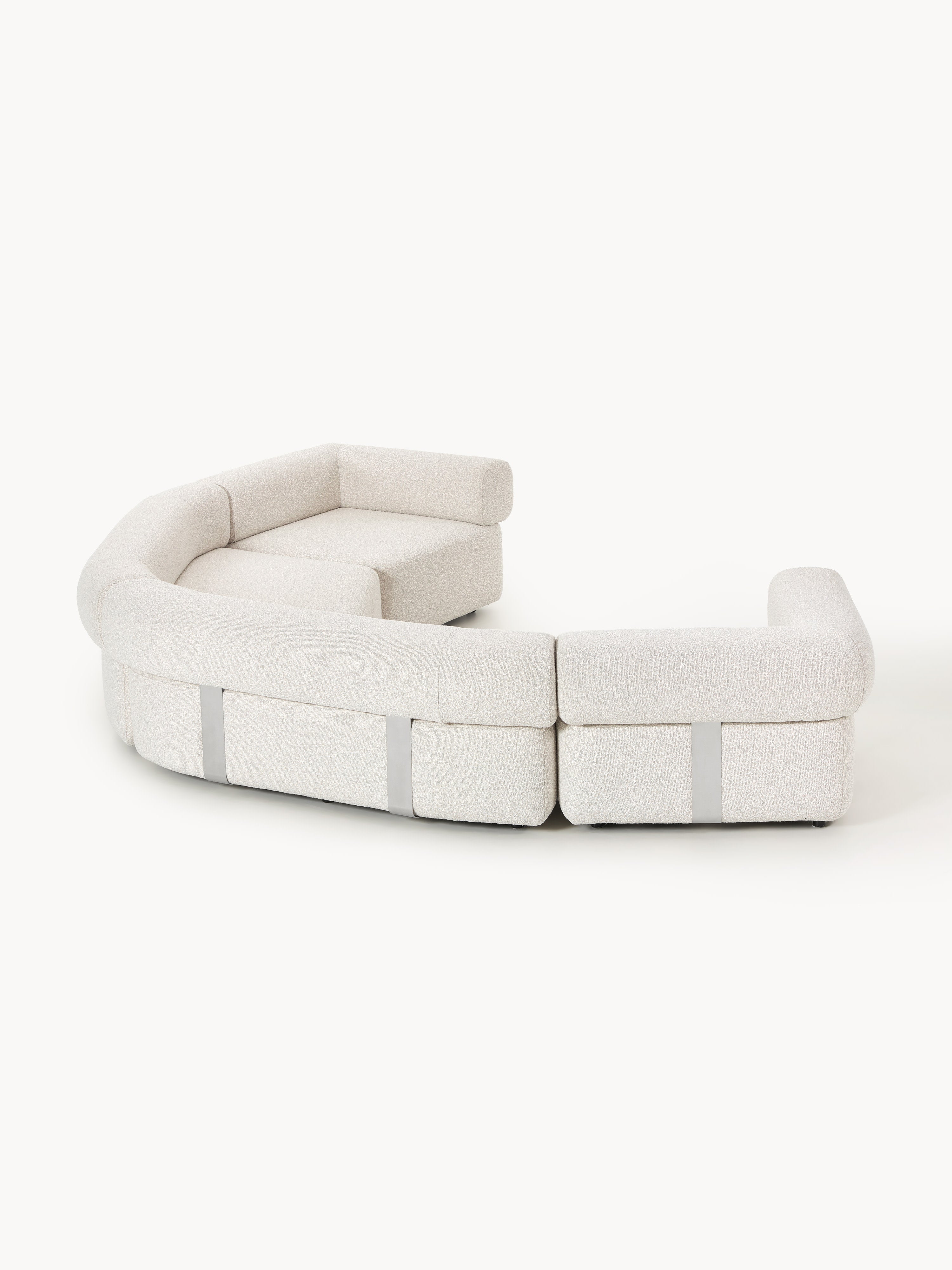 Großes modulares Bouclé-Sofa Anton