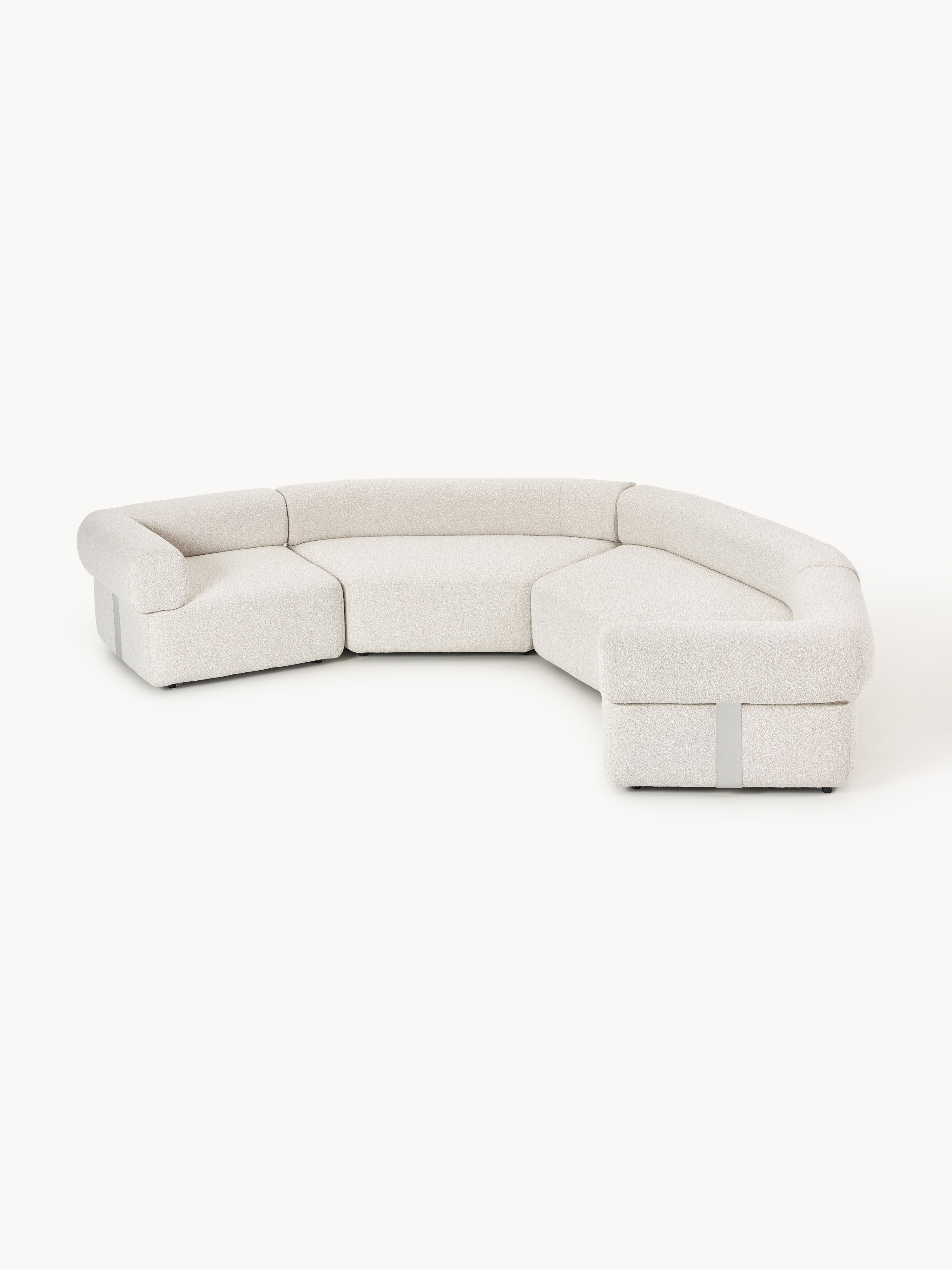 Großes modulares Bouclé-Sofa Anton