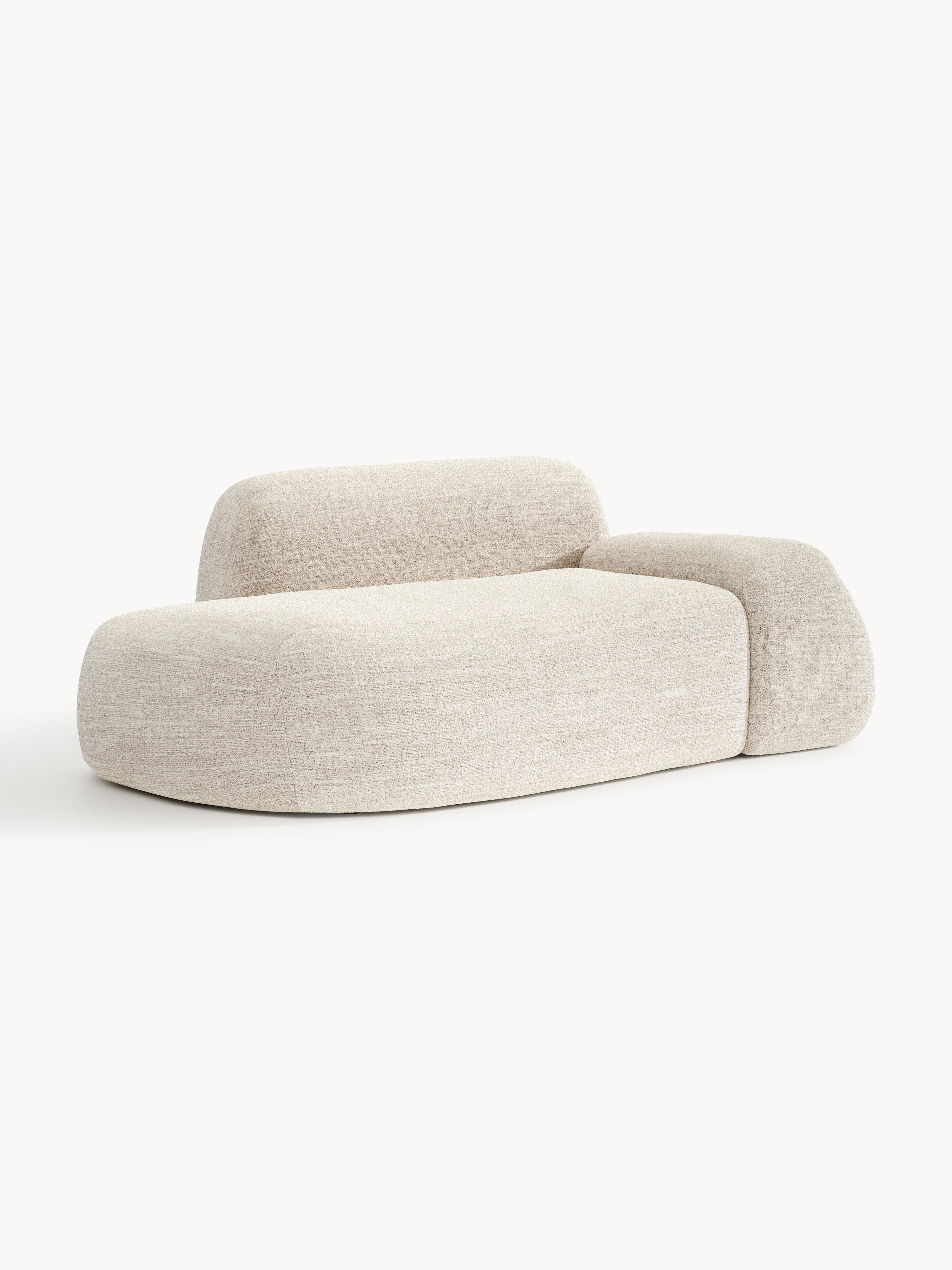Bouclé-Sofa Wolke (2-Sitzer) mit Chaiselongue