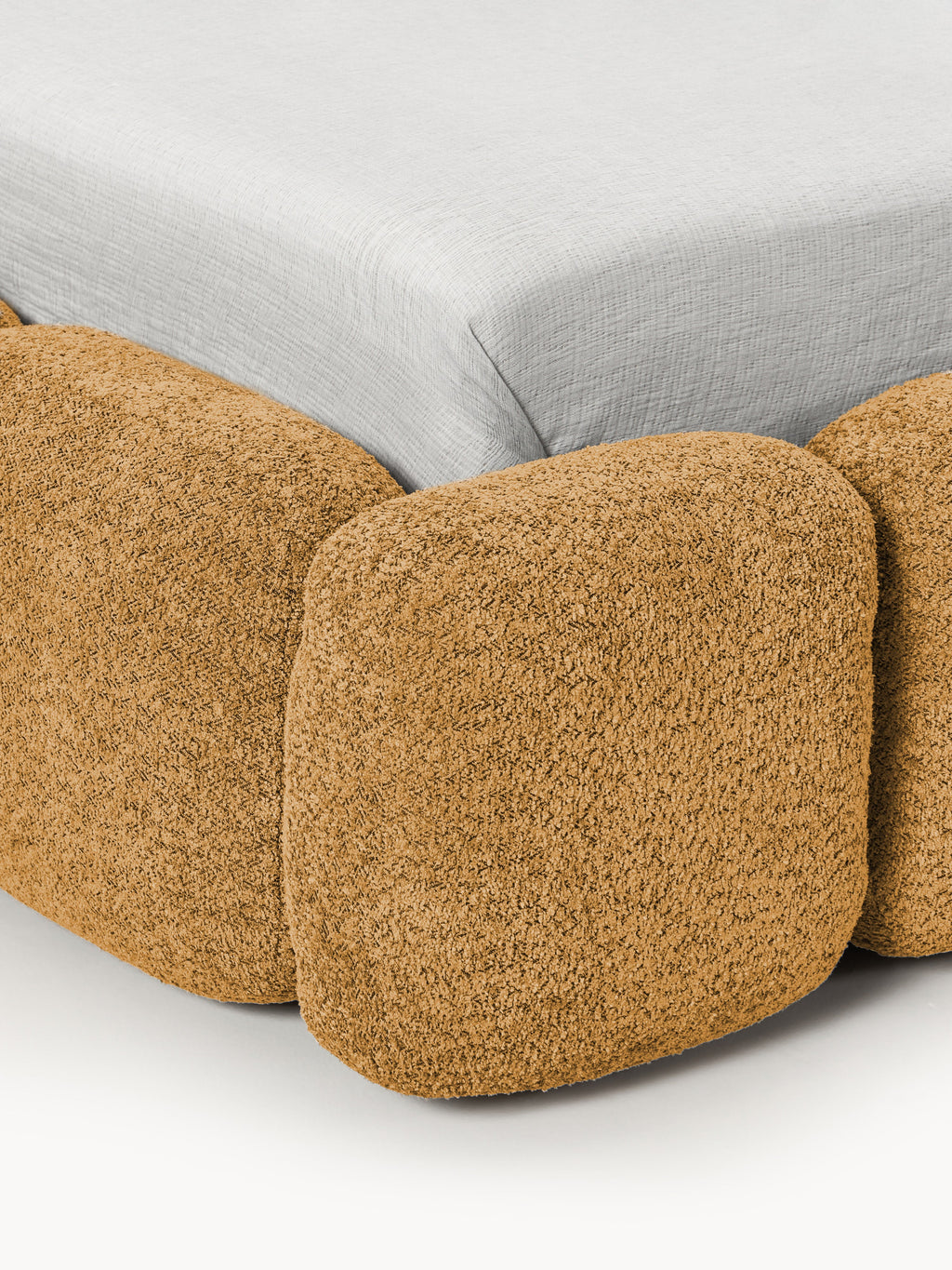 Einzelbett Tayla aus Teddy-Bouclé