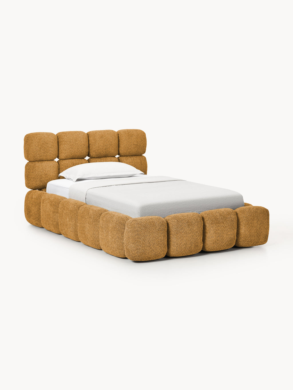 Galeriebild 1 - Einzelbett Tayla aus Teddy-Bouclé