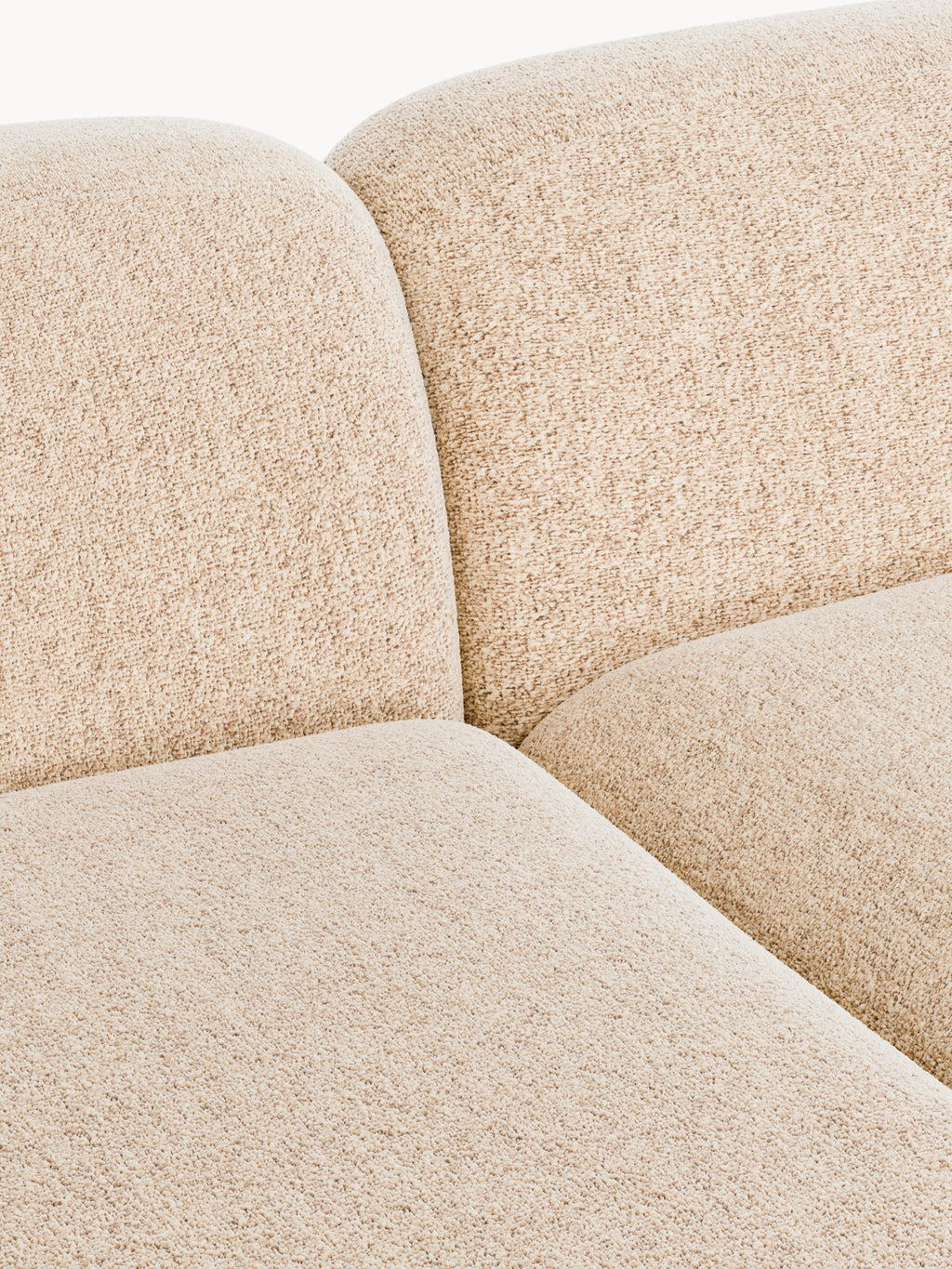 Modulares Bouclé-Ecksofa Wolke (3-Sitzer)
