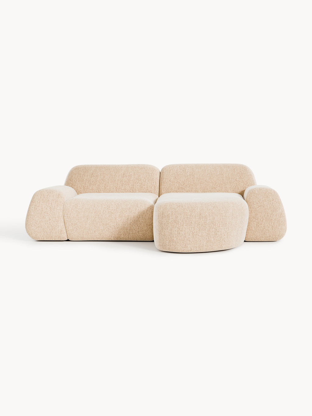 Galeriebild 1 - Modulares Bouclé-Ecksofa Wolke (3-Sitzer)