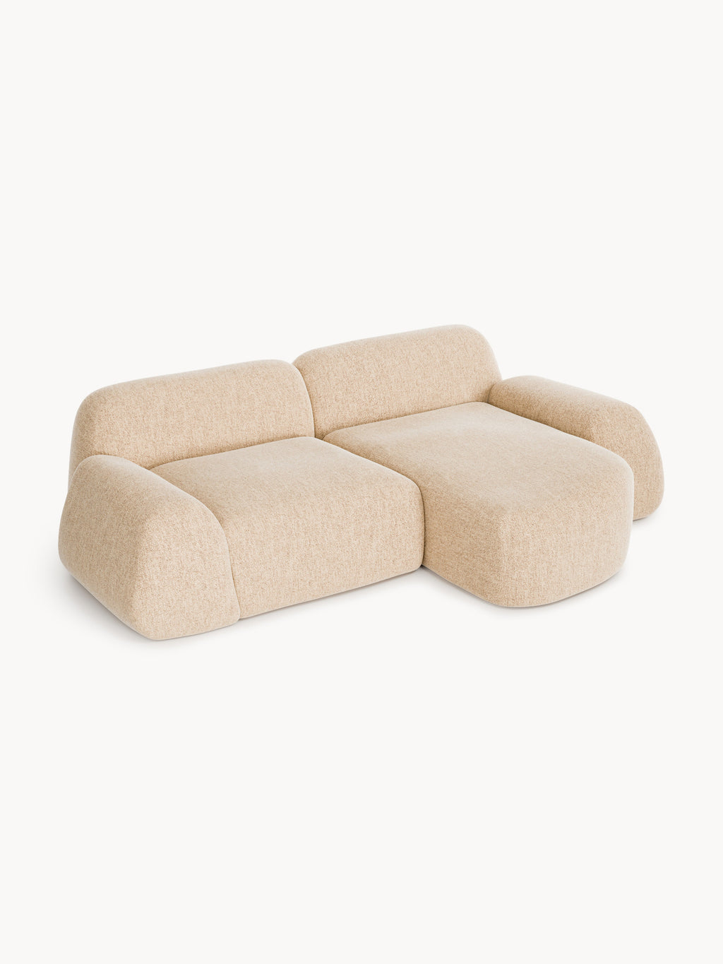 Modulares Bouclé-Ecksofa Wolke (3-Sitzer)