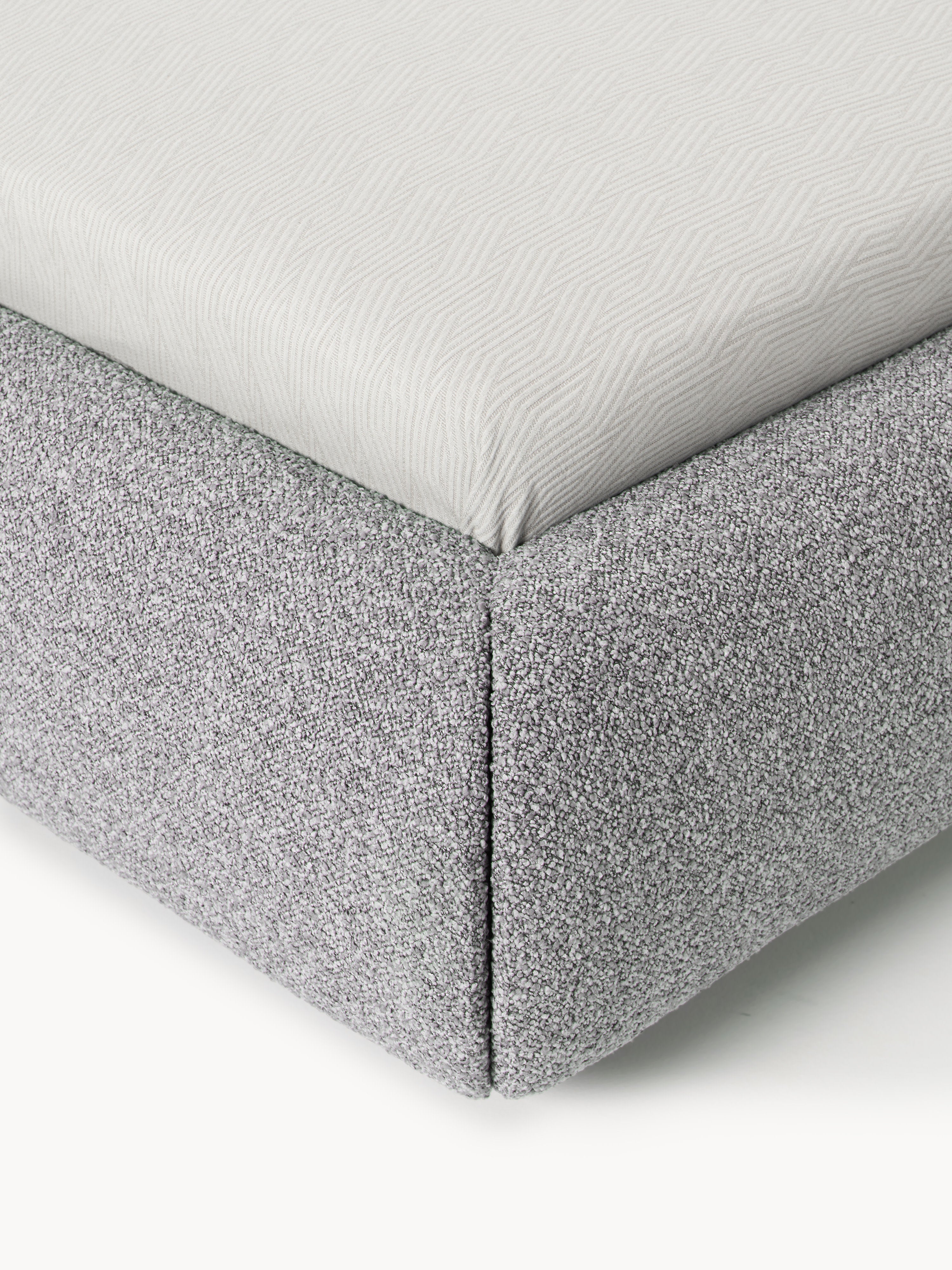 Bouclé-Polster-Einzelbett Alba