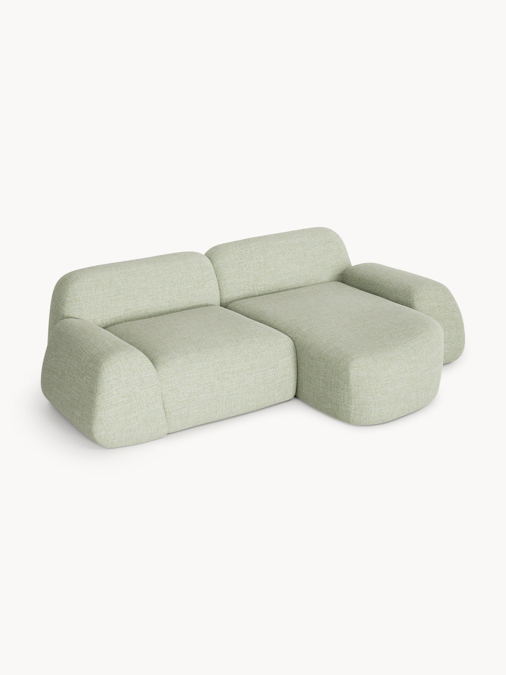 Modulares Bouclé-Ecksofa Wolke (3-Sitzer)