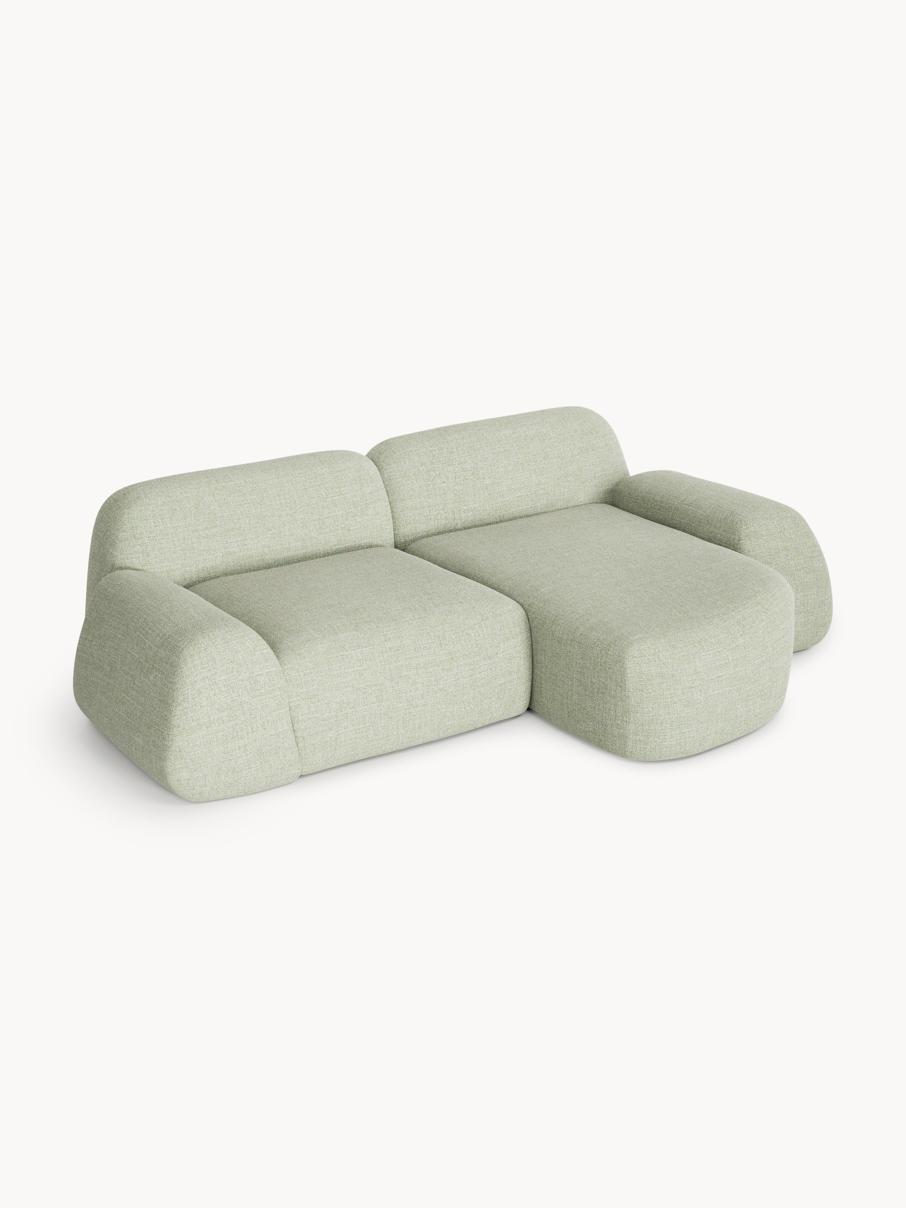 Modulares Bouclé-Ecksofa Wolke (3-Sitzer)