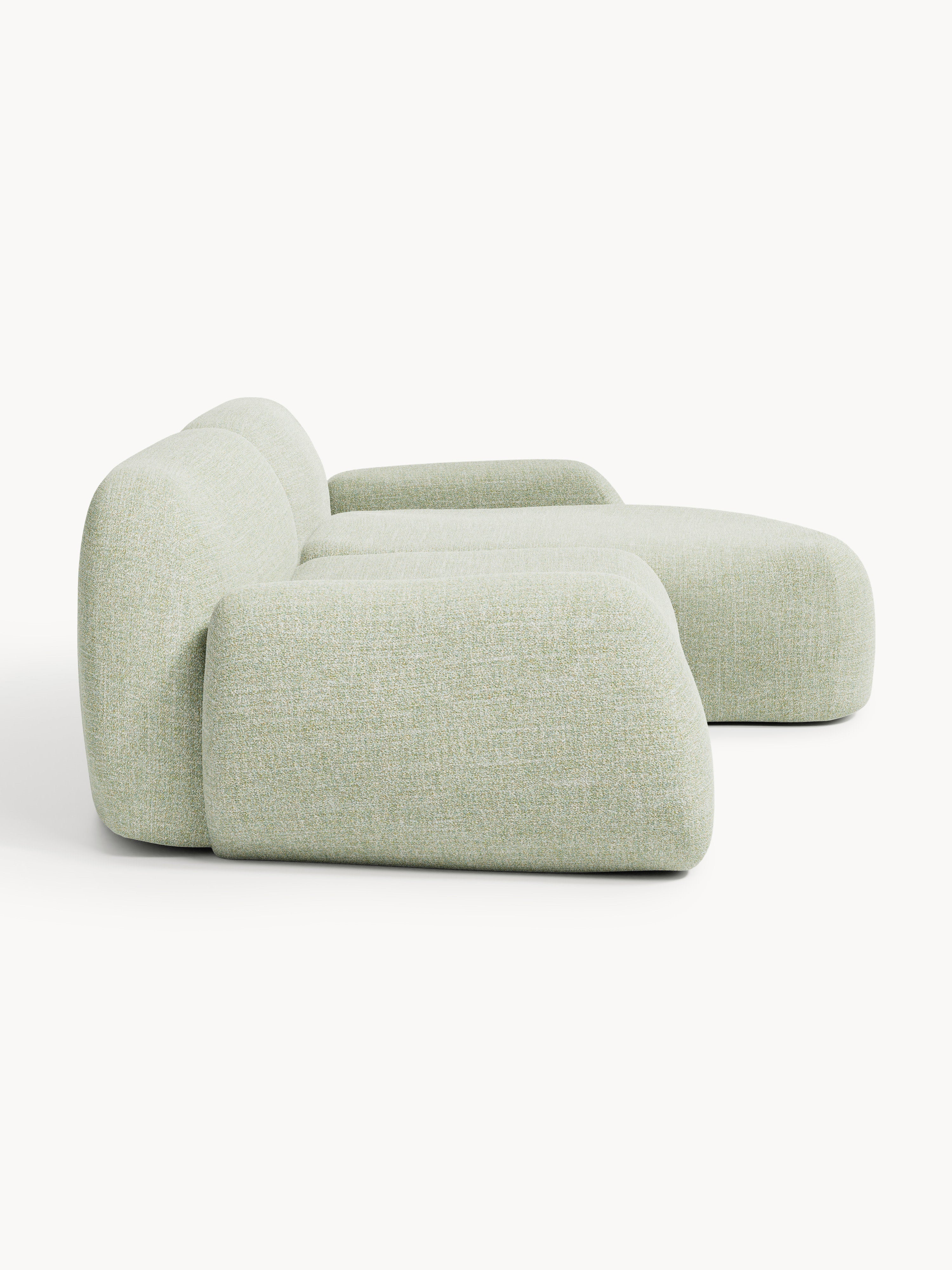 Modulares Bouclé-Ecksofa Wolke (3-Sitzer)