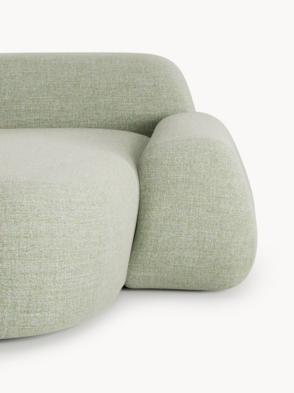 Modulares Bouclé-Ecksofa Wolke (3-Sitzer)