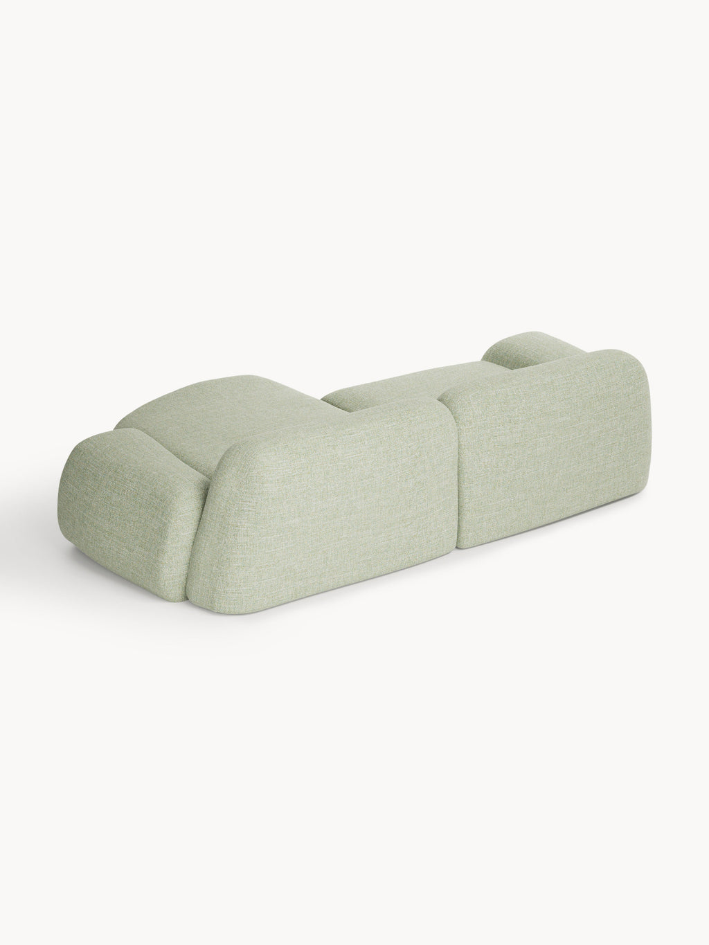 Modulares Bouclé-Ecksofa Wolke (3-Sitzer)