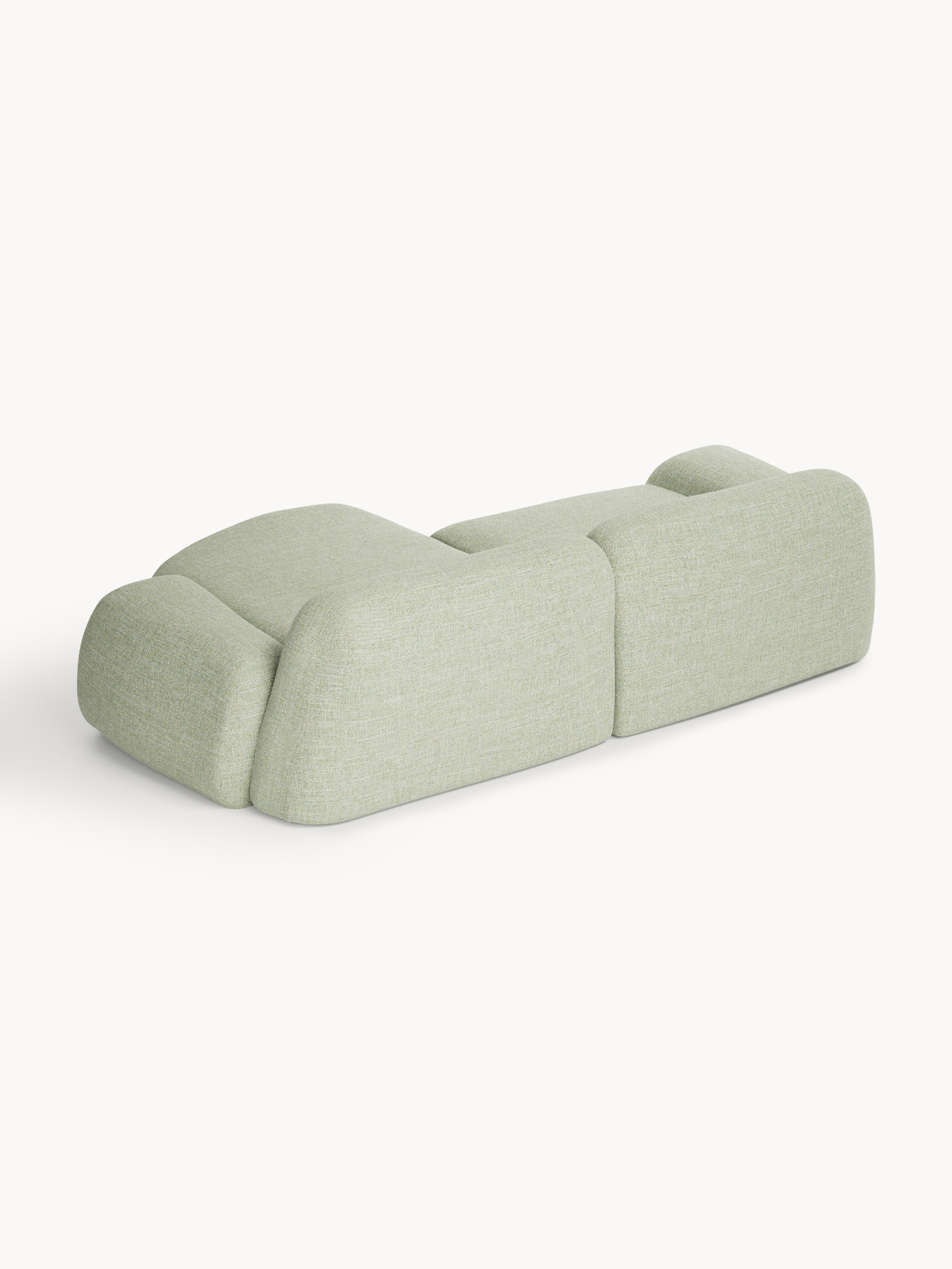 Modulares Bouclé-Ecksofa Wolke (3-Sitzer)