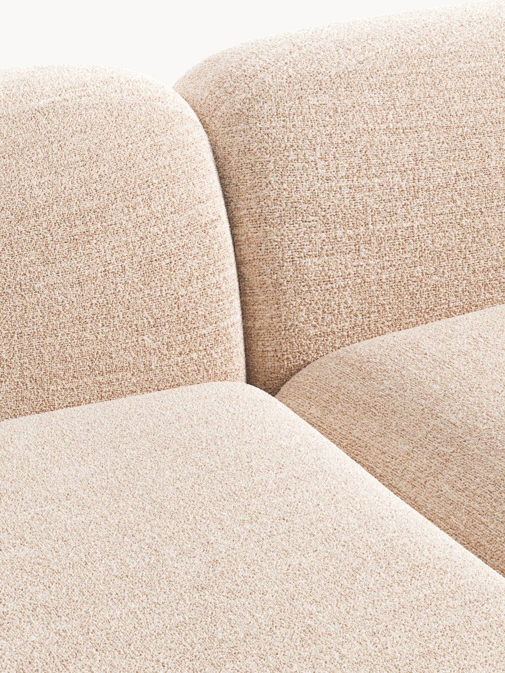 Modulare Bouclé-Chaise Wolke (3-Sitzer)
