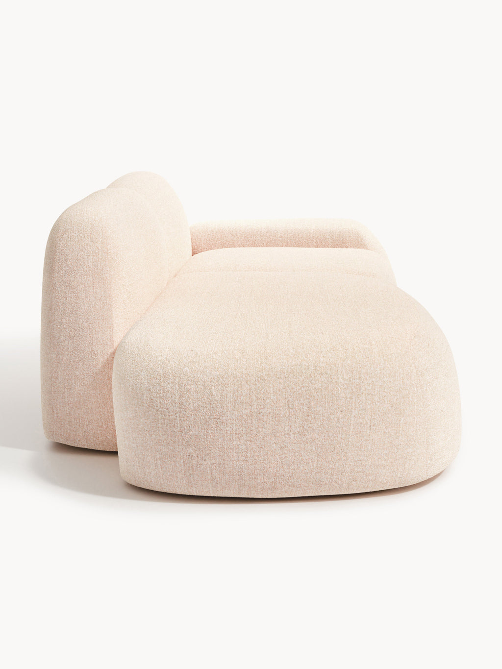 Modulare Bouclé-Chaise Wolke (3-Sitzer)