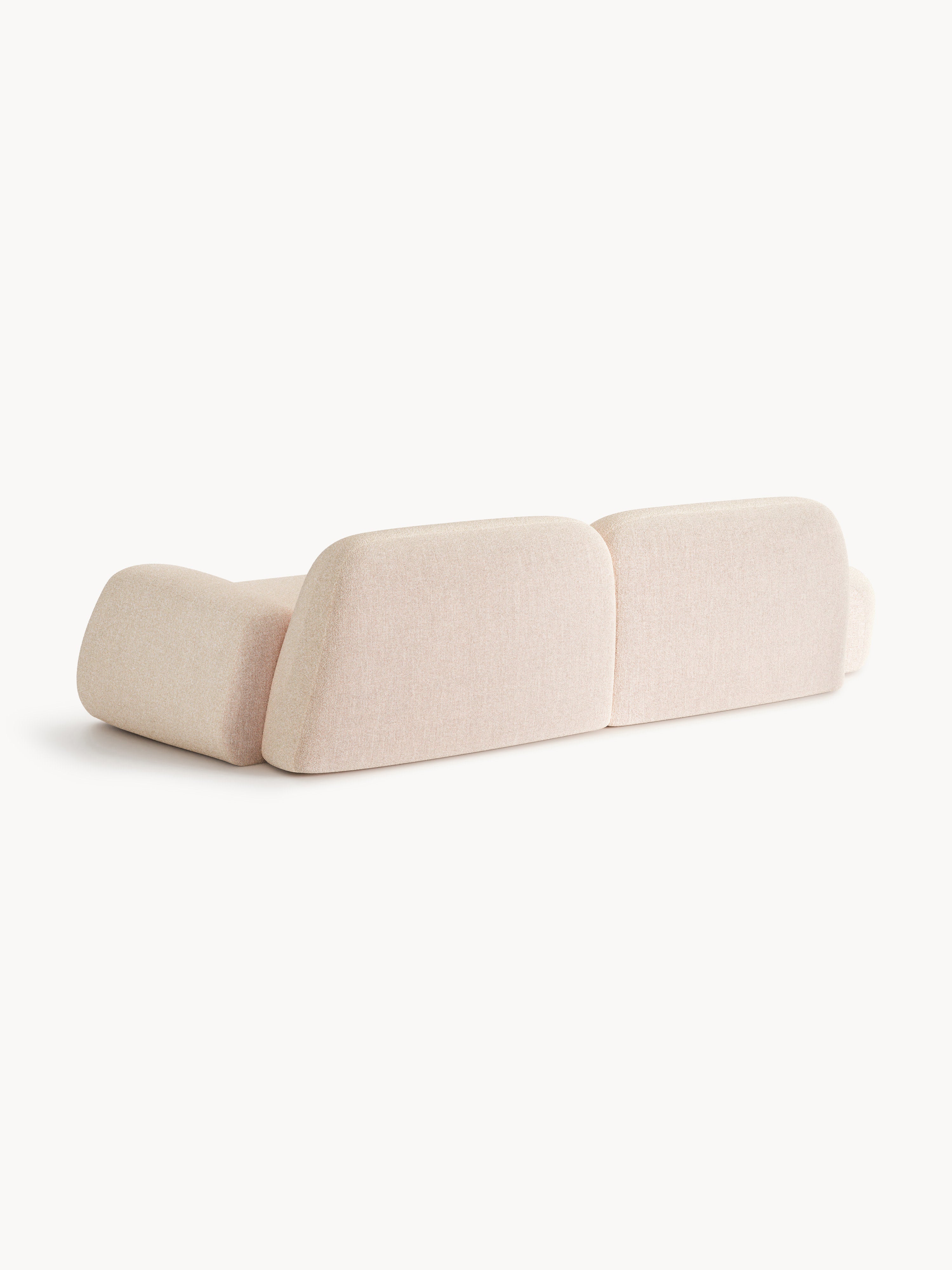 Modulare Bouclé-Chaise Wolke (3-Sitzer)
