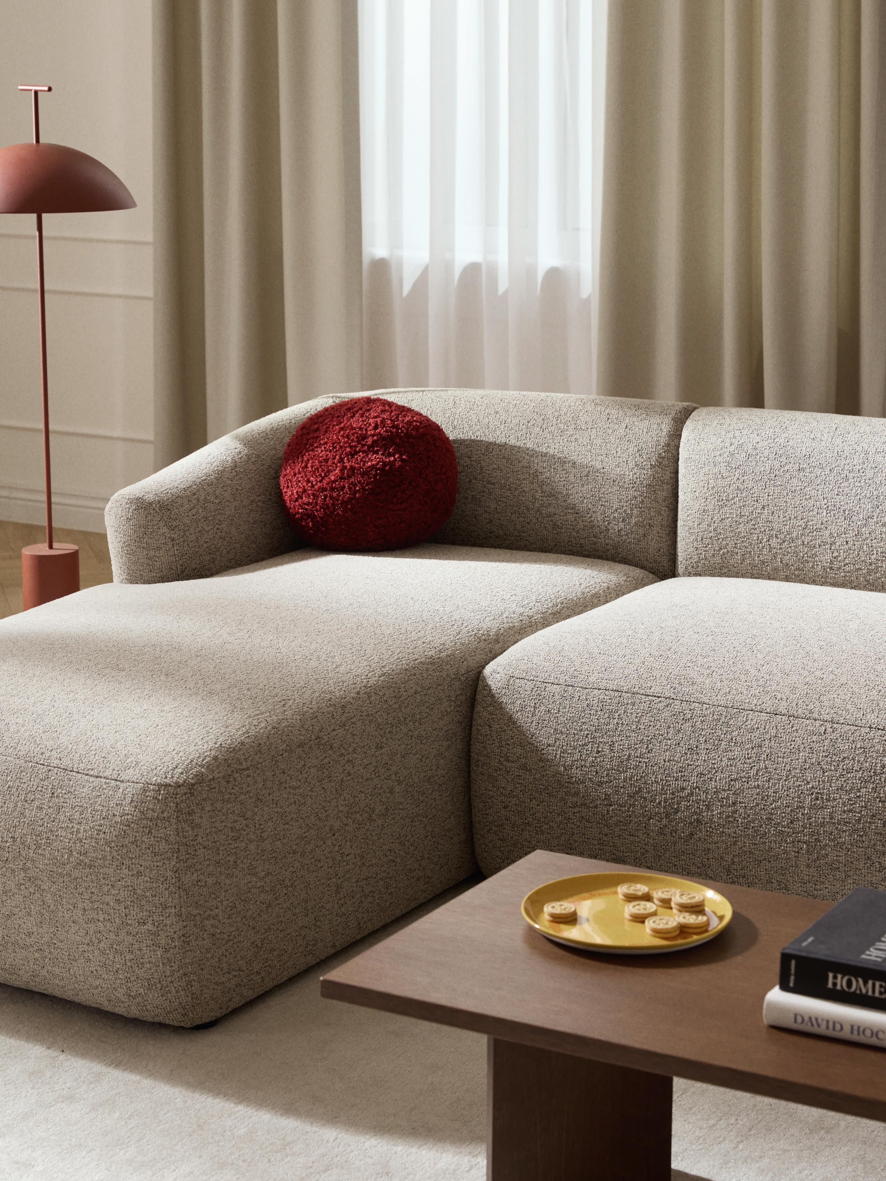 Bouclé-Chaise-Eckmodul Sofia